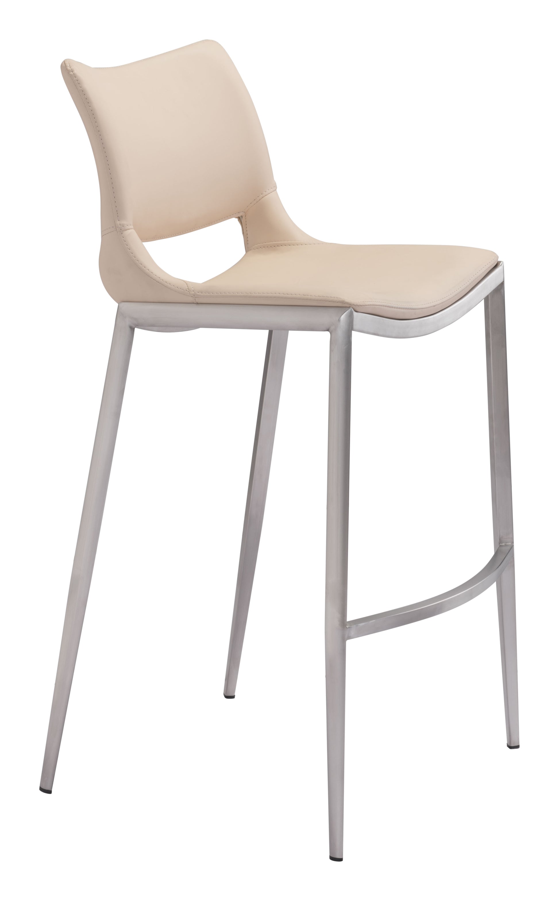 Ace Barstool (Set of 2) Light Pink & Silver style shot 2