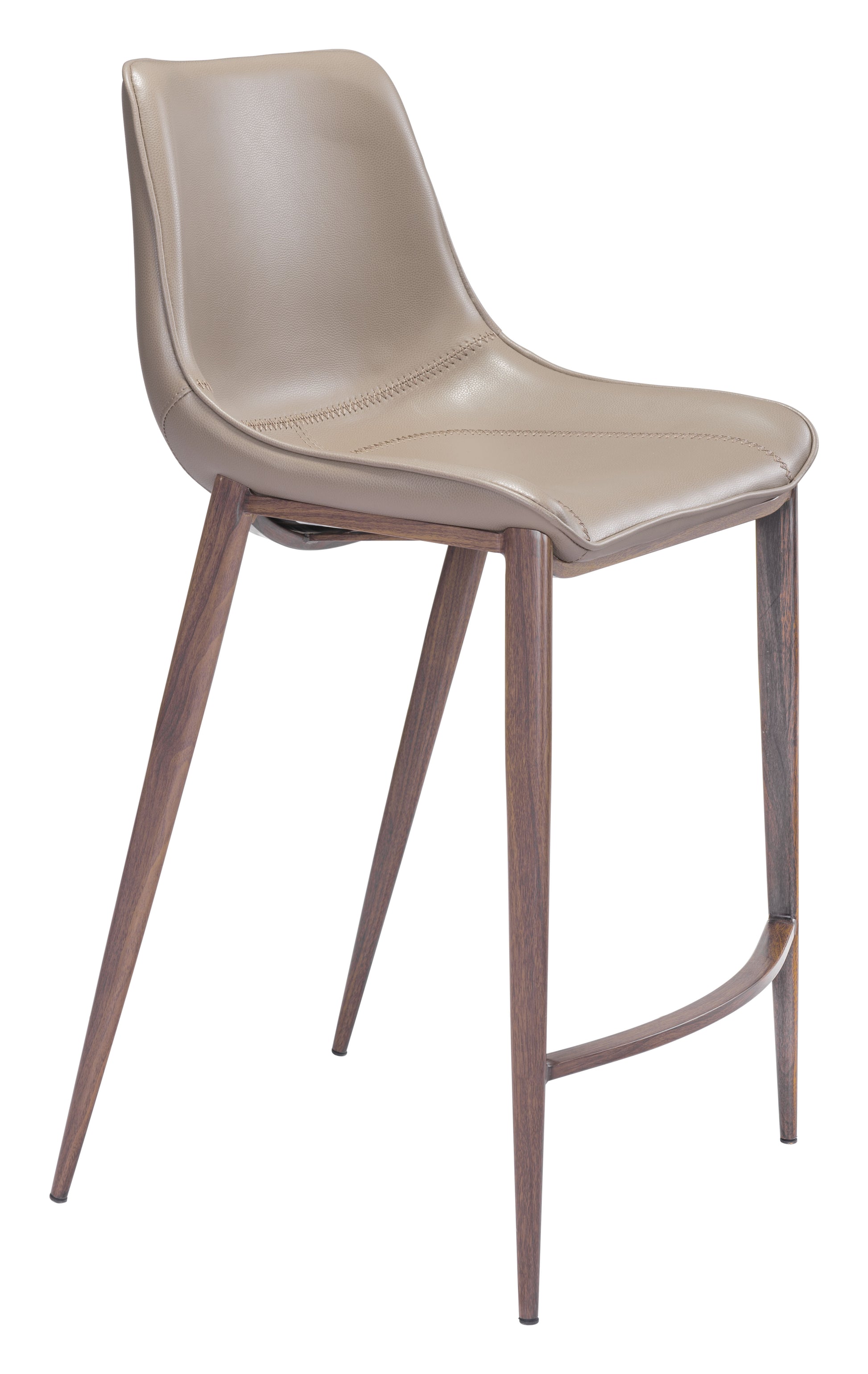Magnus Counter Stool (Set of 2) Brown & Walnut style shot 1