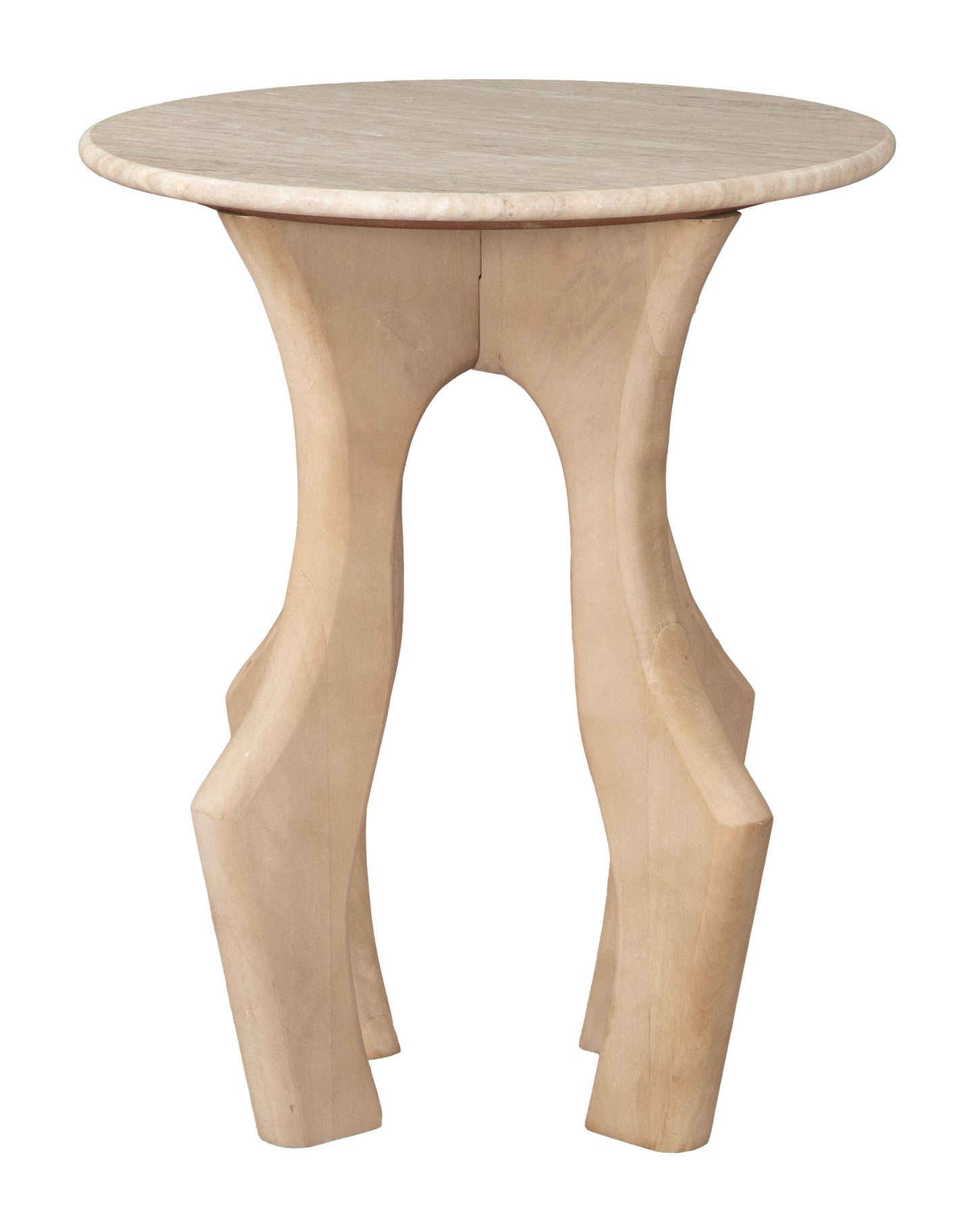 Eda Side Table White & Natural style shot 1