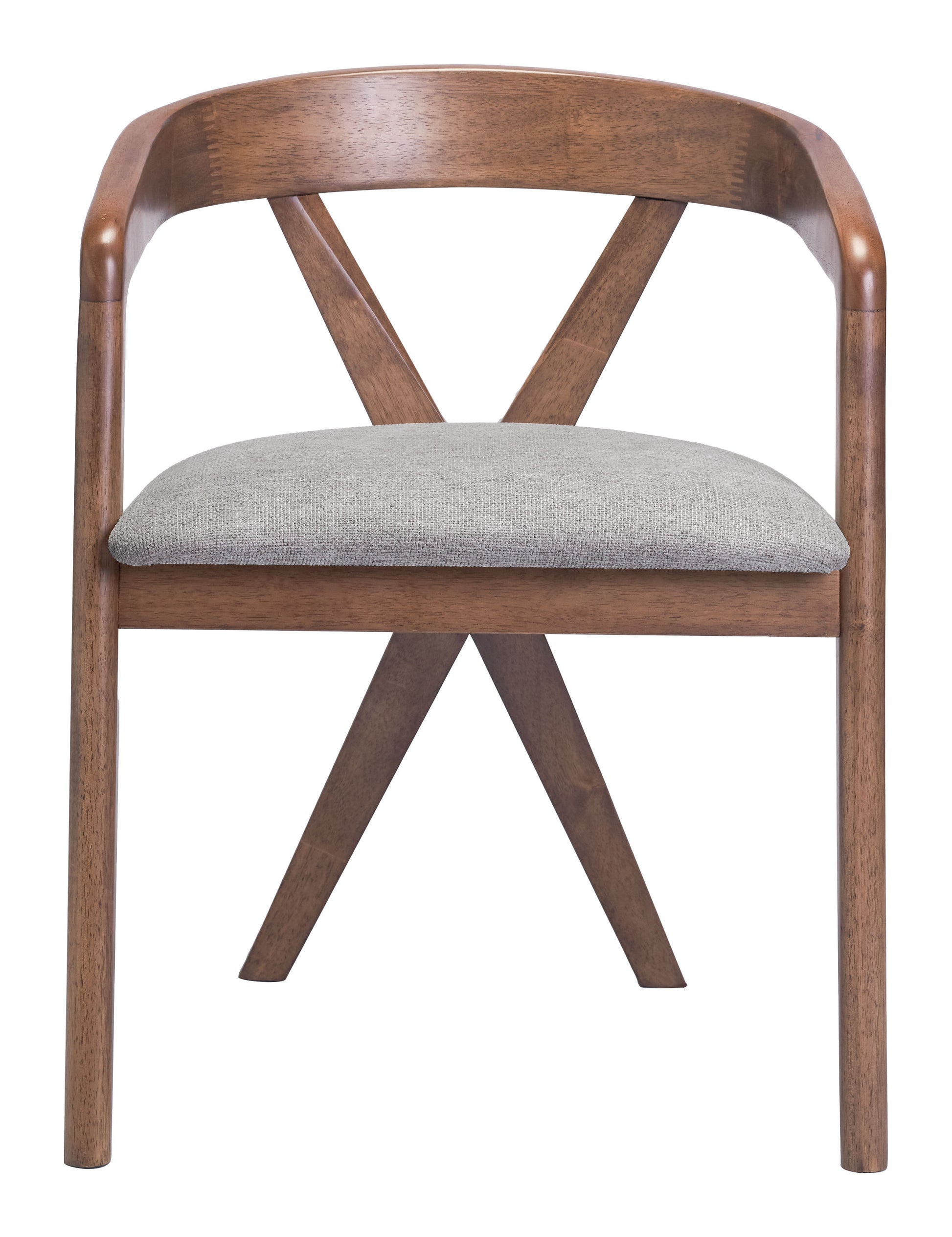 Cairo Dining Chair Dove Gray & Walnut style shot 2