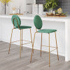 Odessa Barstool (Set of 2) Green & Gold style shot 1