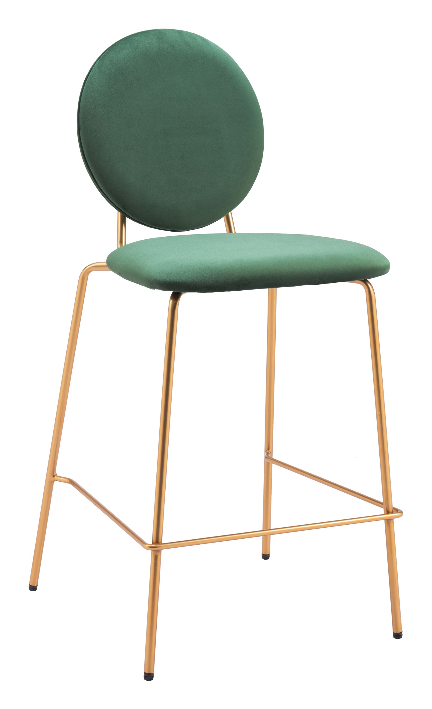 Odessa Counter Stool (Set of 2) Green & Gold style shot 1
