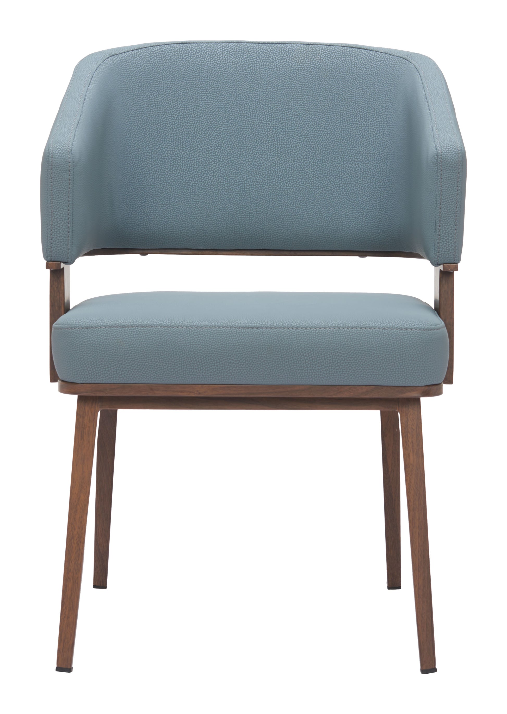 Poise Dining Chair Azure Gray & Walnut style shot 2