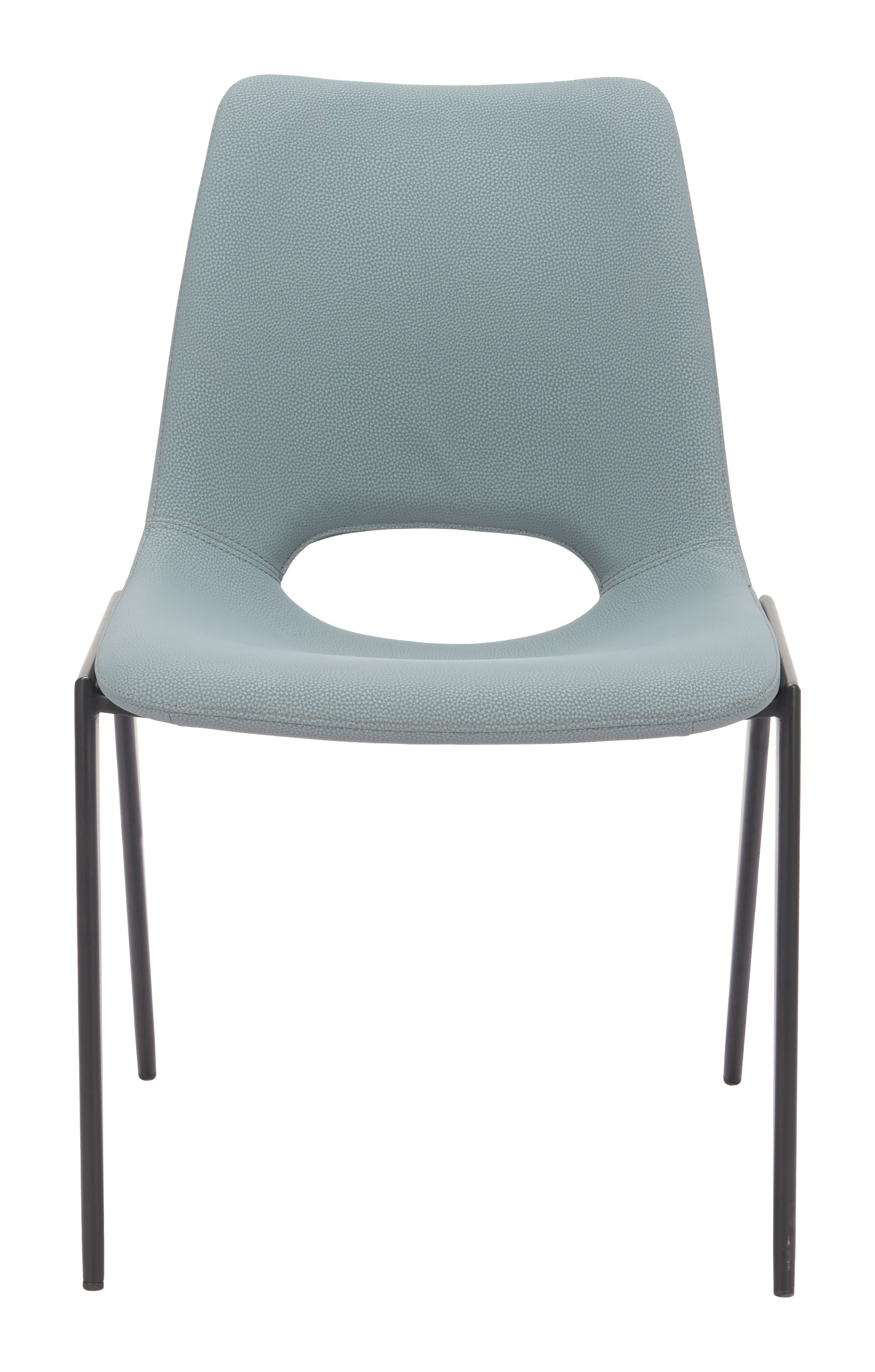 Desi Armless Dining Chair (Set of 2) Azure Gray style shot 2