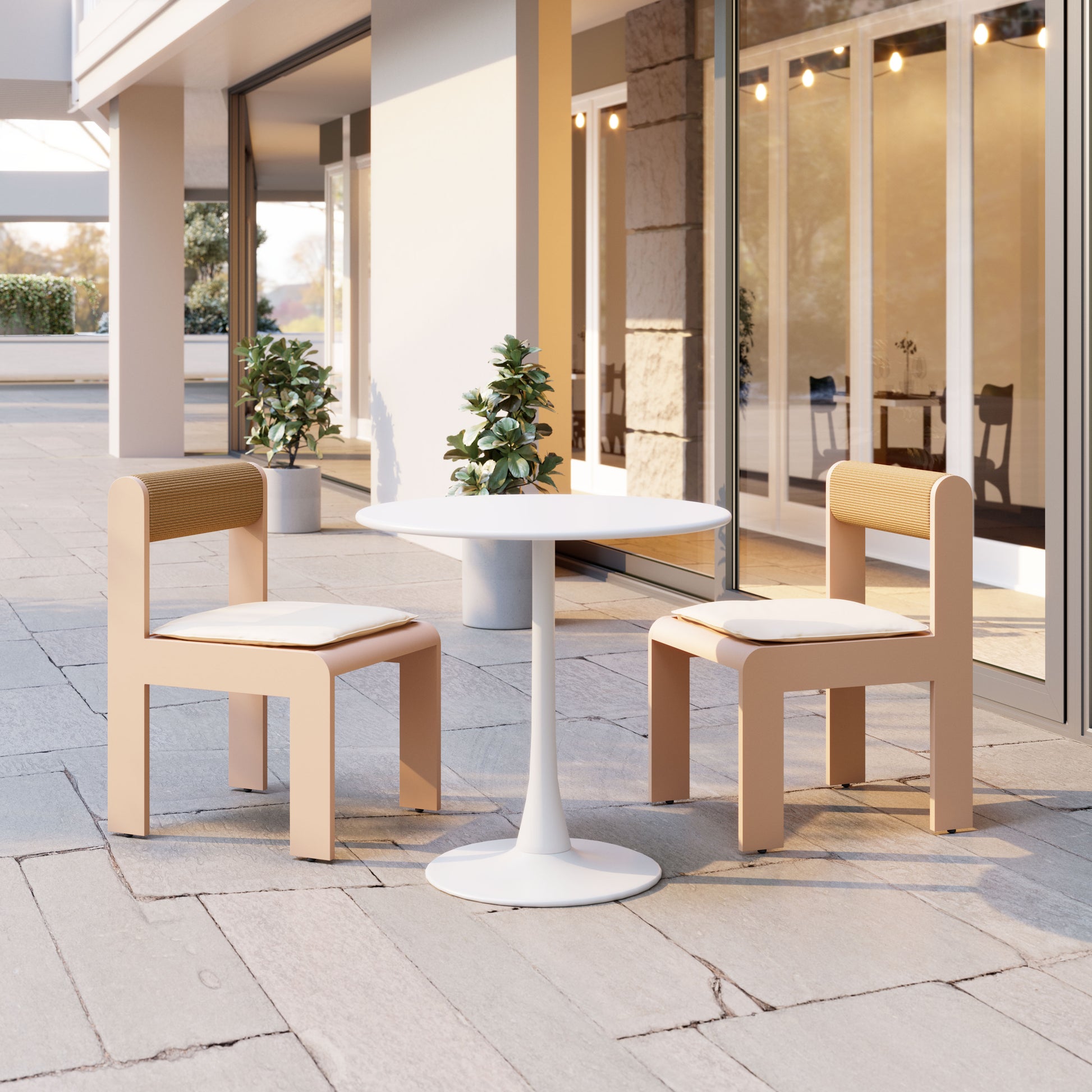 Island Dining Chair (Set of 2) White style shot 1