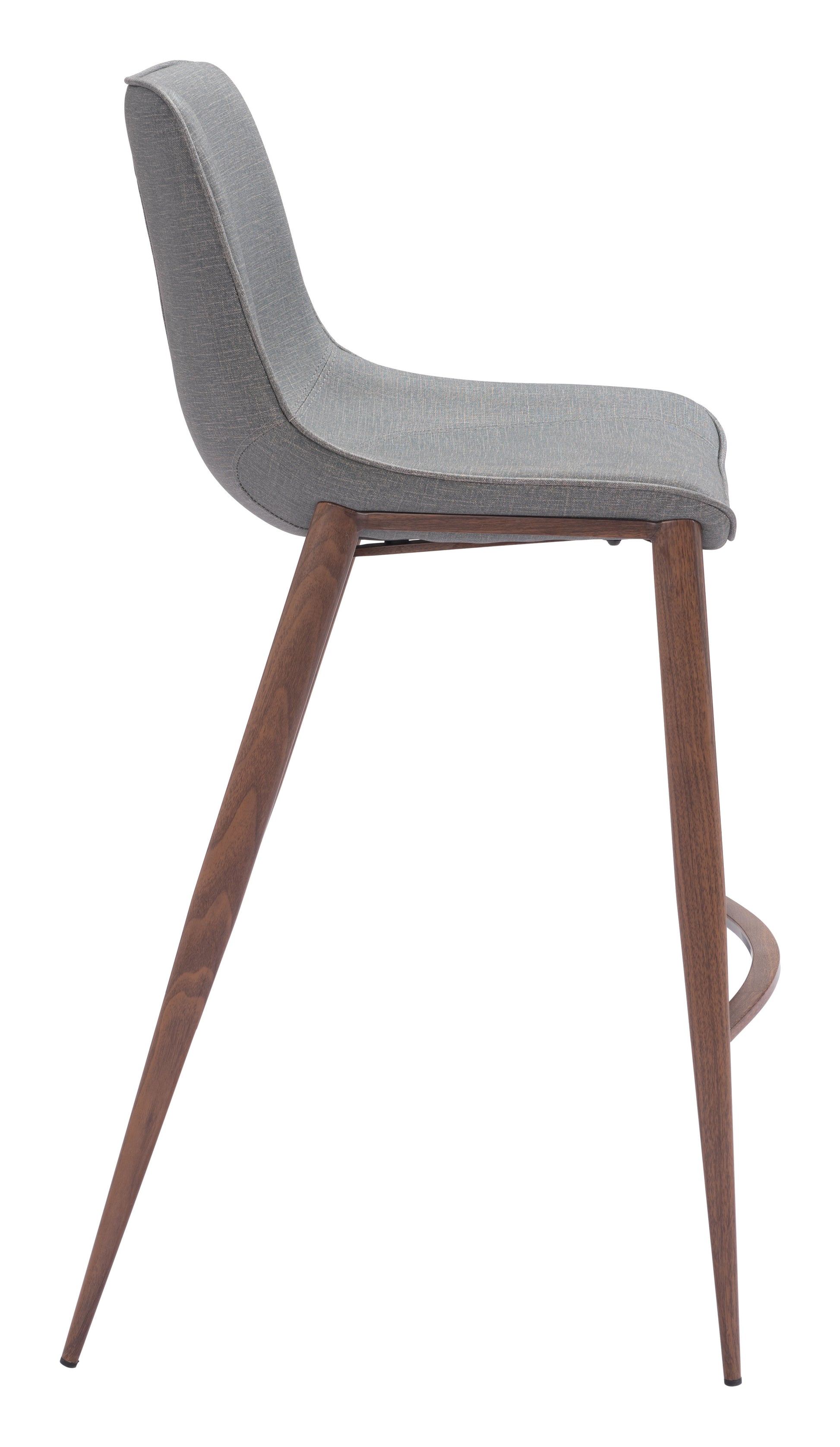 Magnus Barstool (Set of 2) Slate Gray & Walnut style shot 2