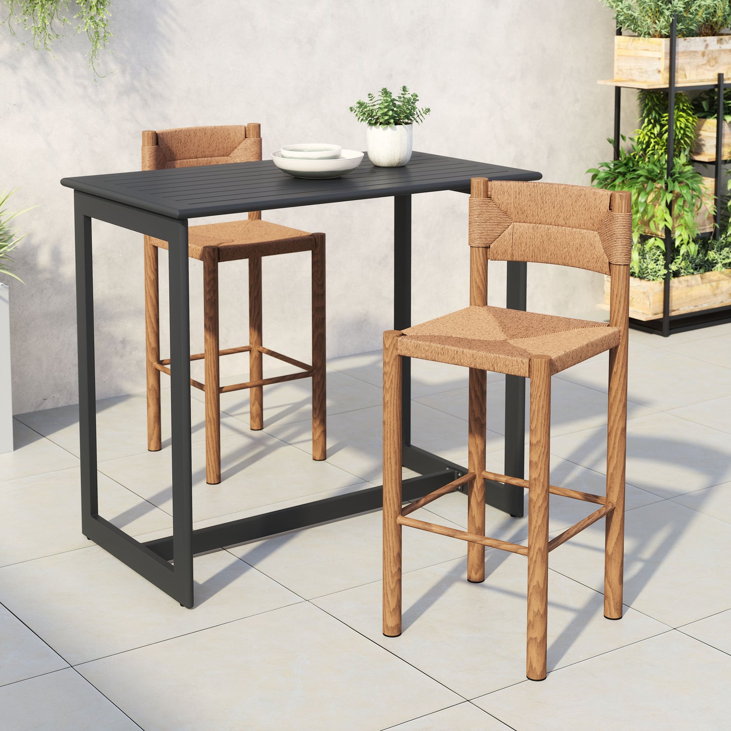 Iska Barstool (Set of 2) Natural style shot 1