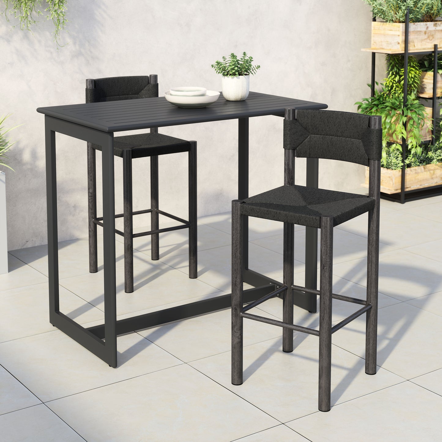 Iska Barstool (Set of 2) Black style shot 1