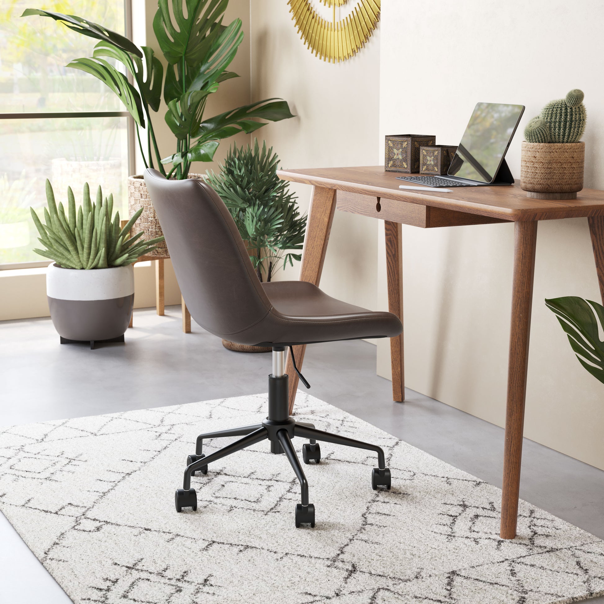 Byron Office Chair Brown style shot 1