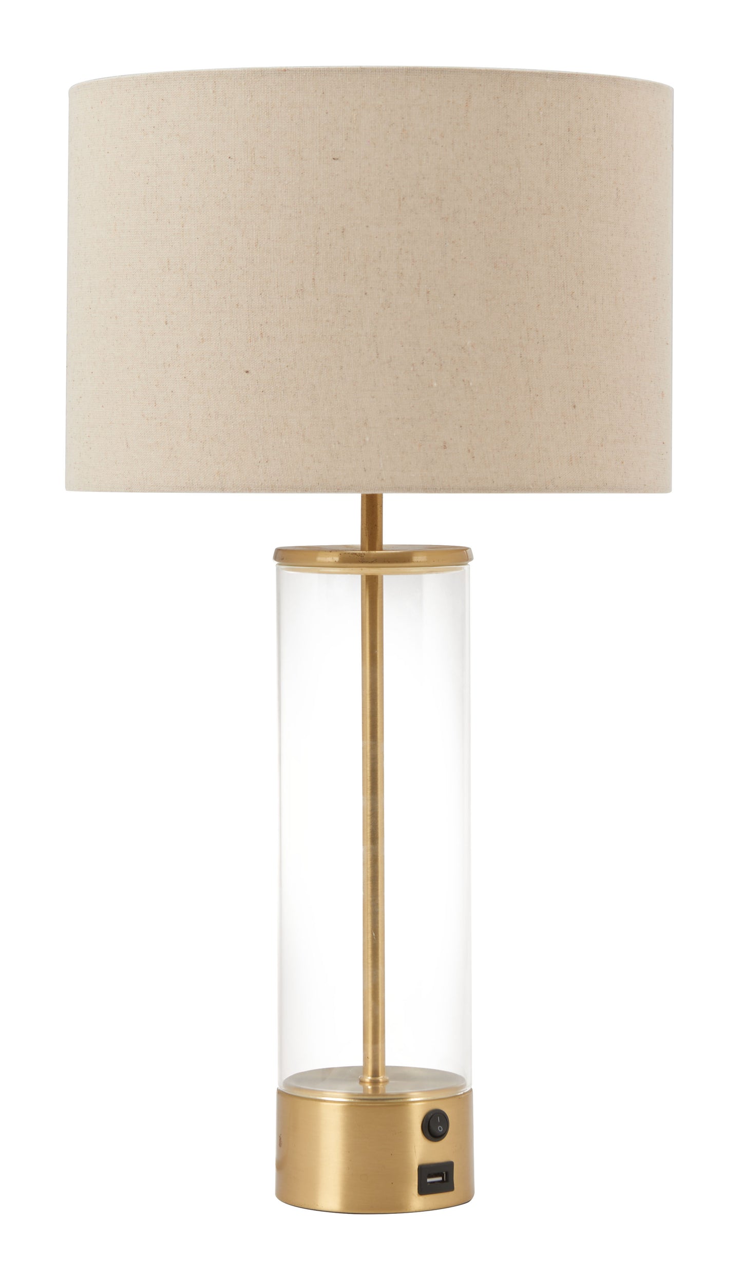 Boreal Table Lamp Beige & Gold style shot 1