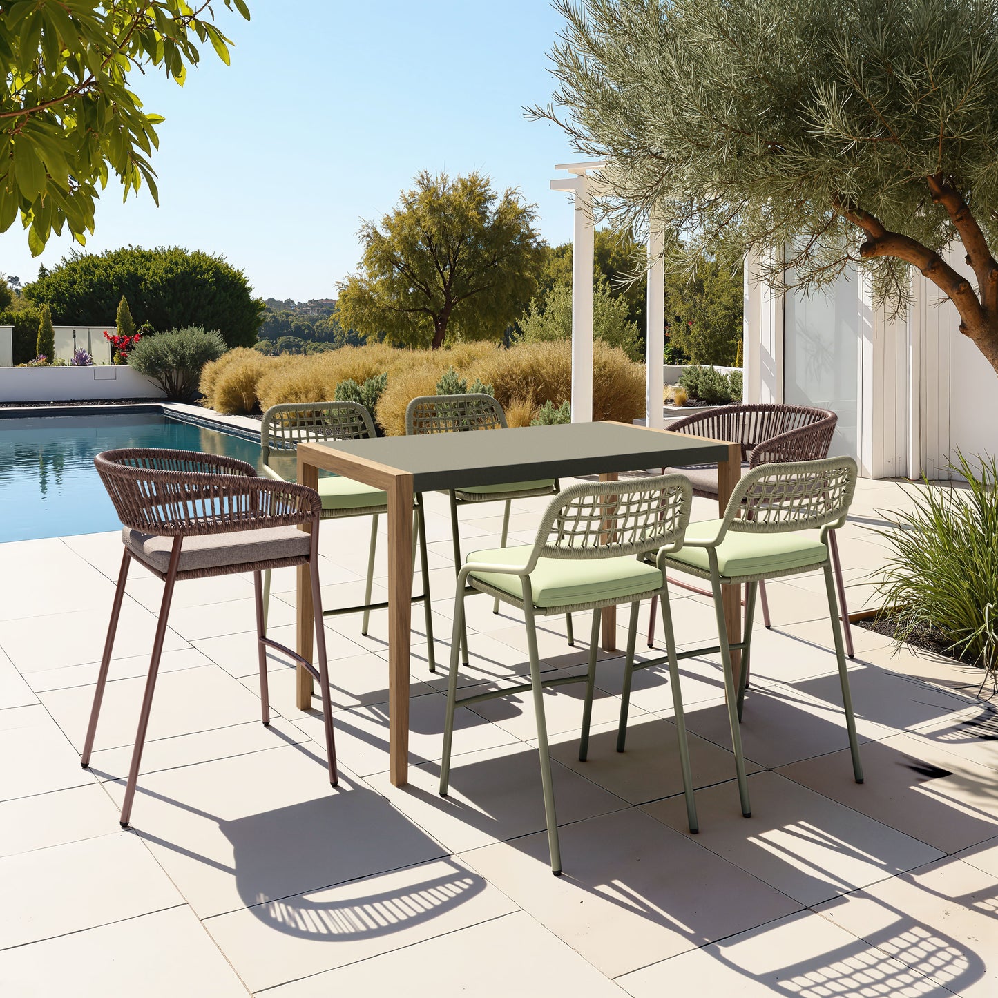 Rio Barstool (Set of 2) Green style shot 2