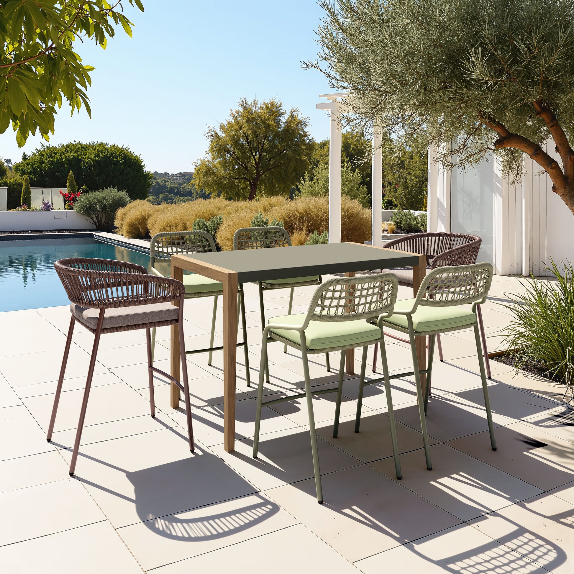Rio Barstool (Set of 2) Green style shot 2