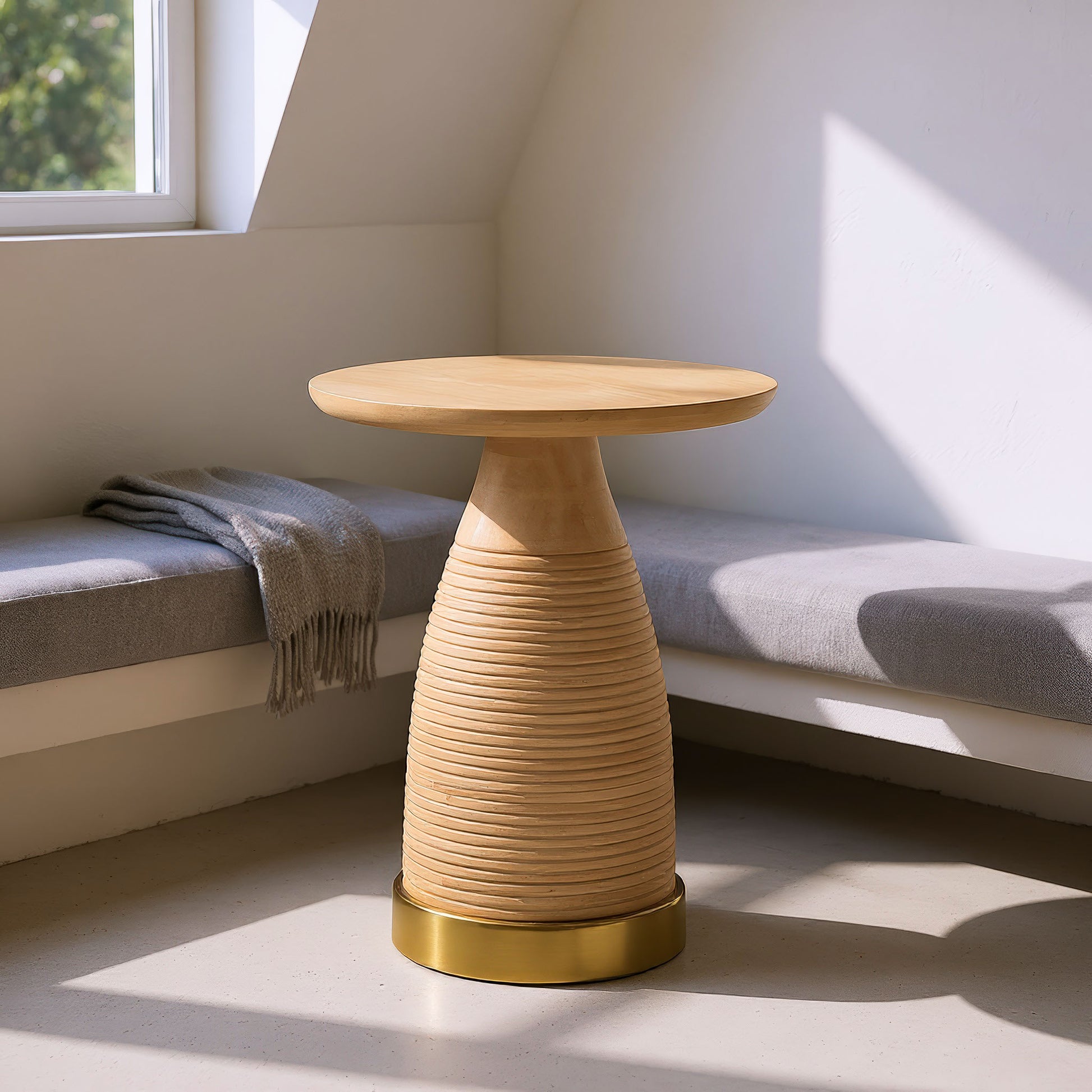 Radiant Side Table Natural style shot 1
