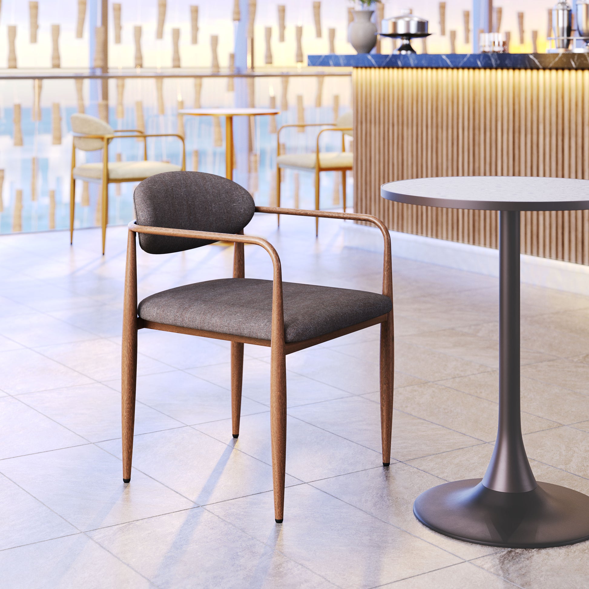 Zens Dining Chair (Set of 2) Truffle Gray style shot 1