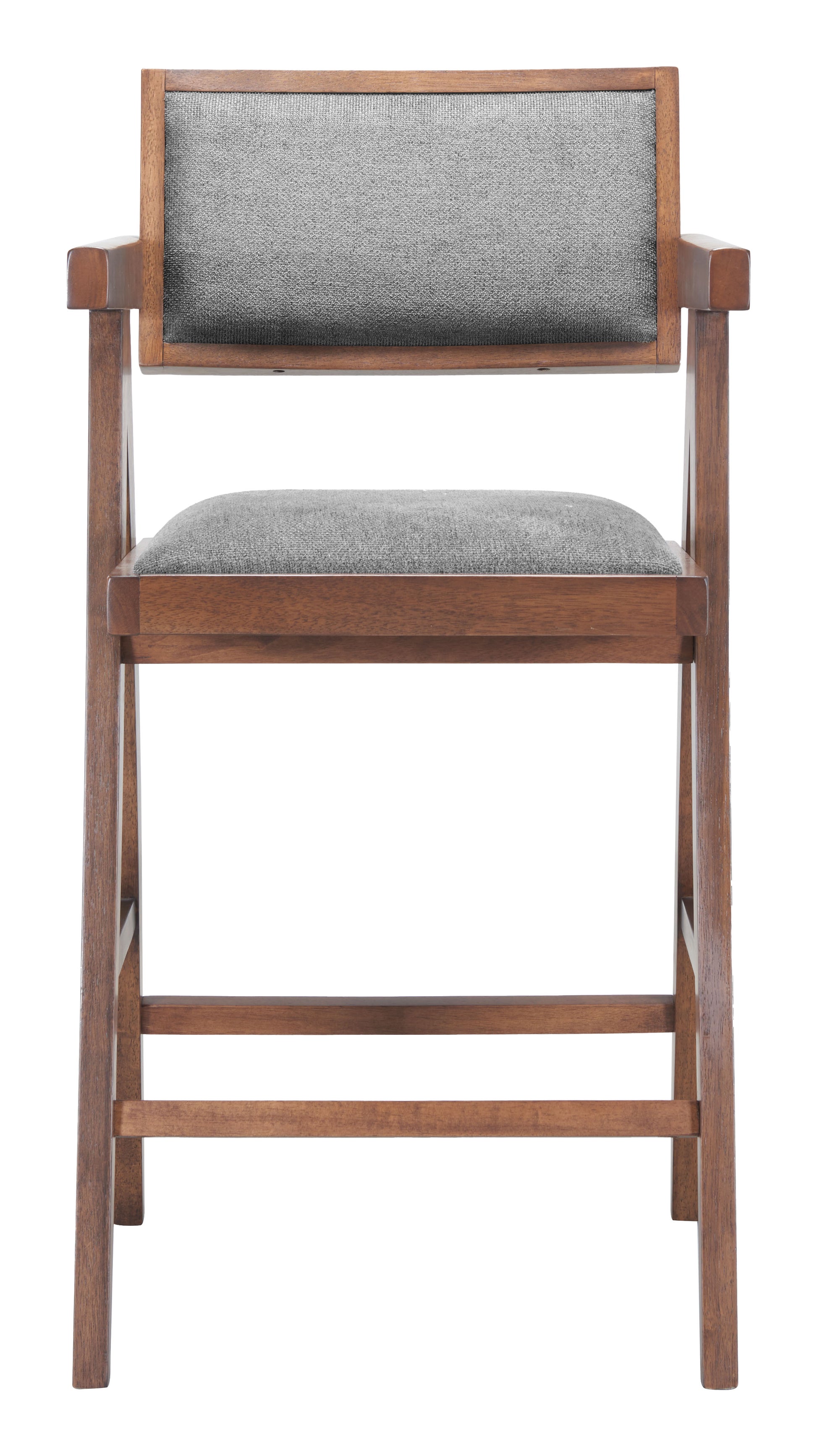 Delhi Counter Stool (Set of 2) Gray & Walnut style shot 2
