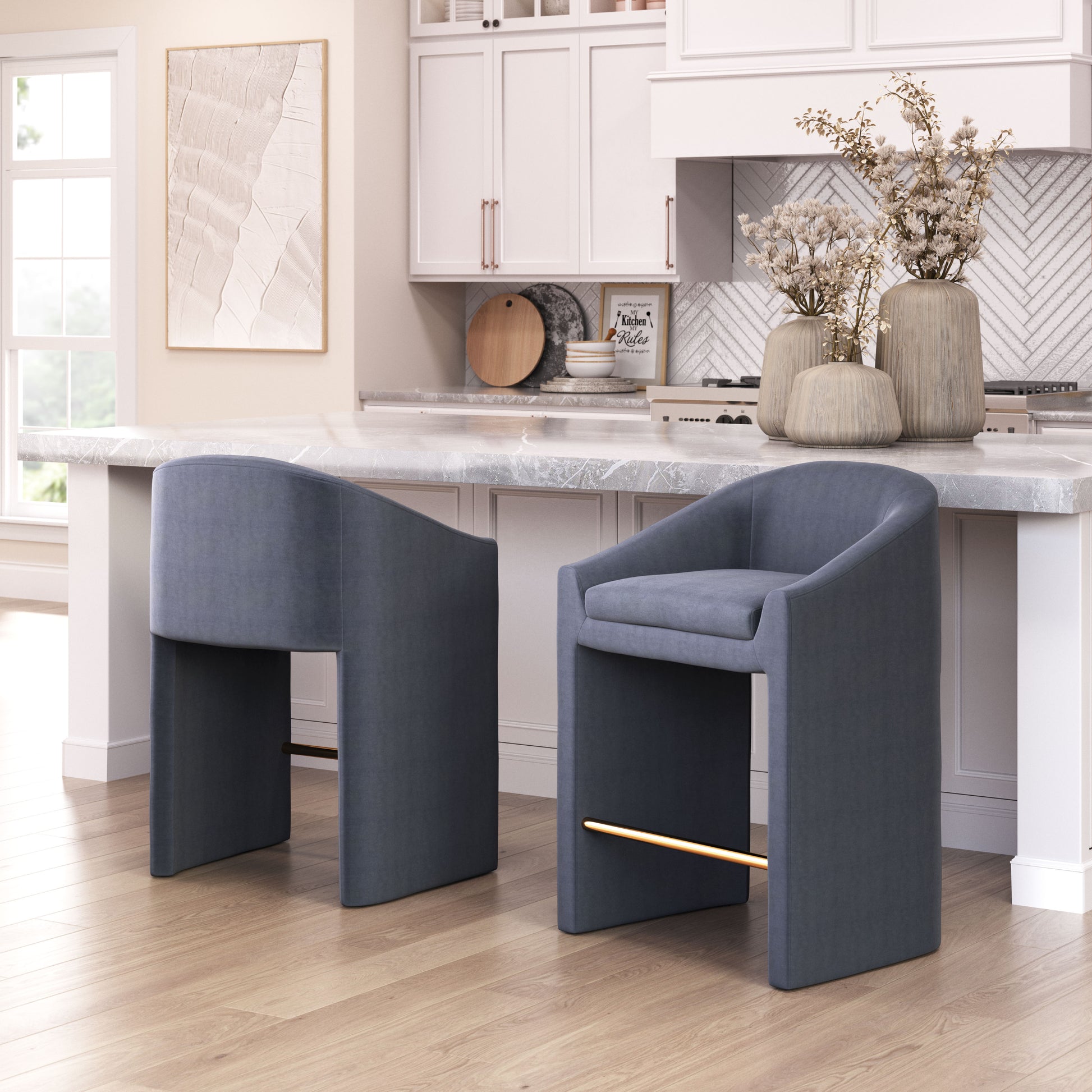 Emas Counter Stool Midnight Gray style shot 1