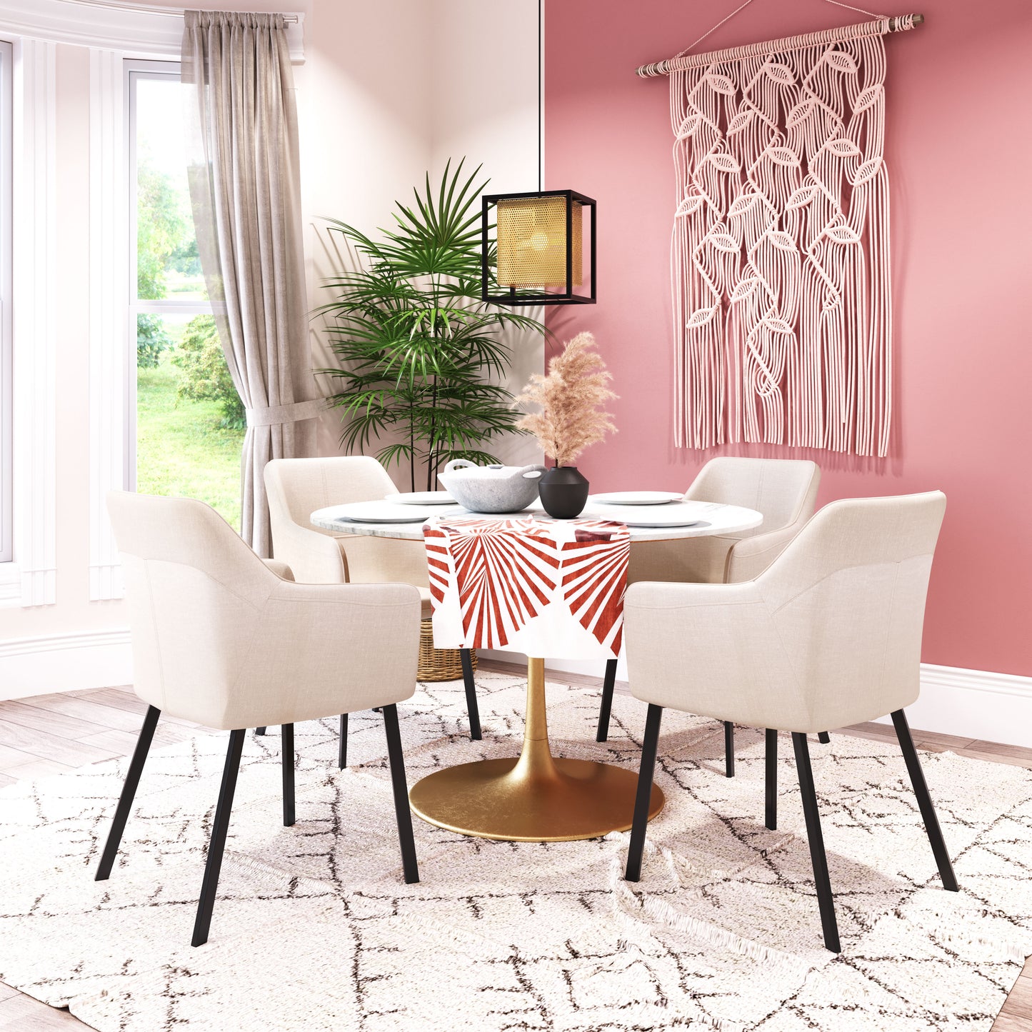 Adage Dining Chair (Set of 2) Beige style shot 1