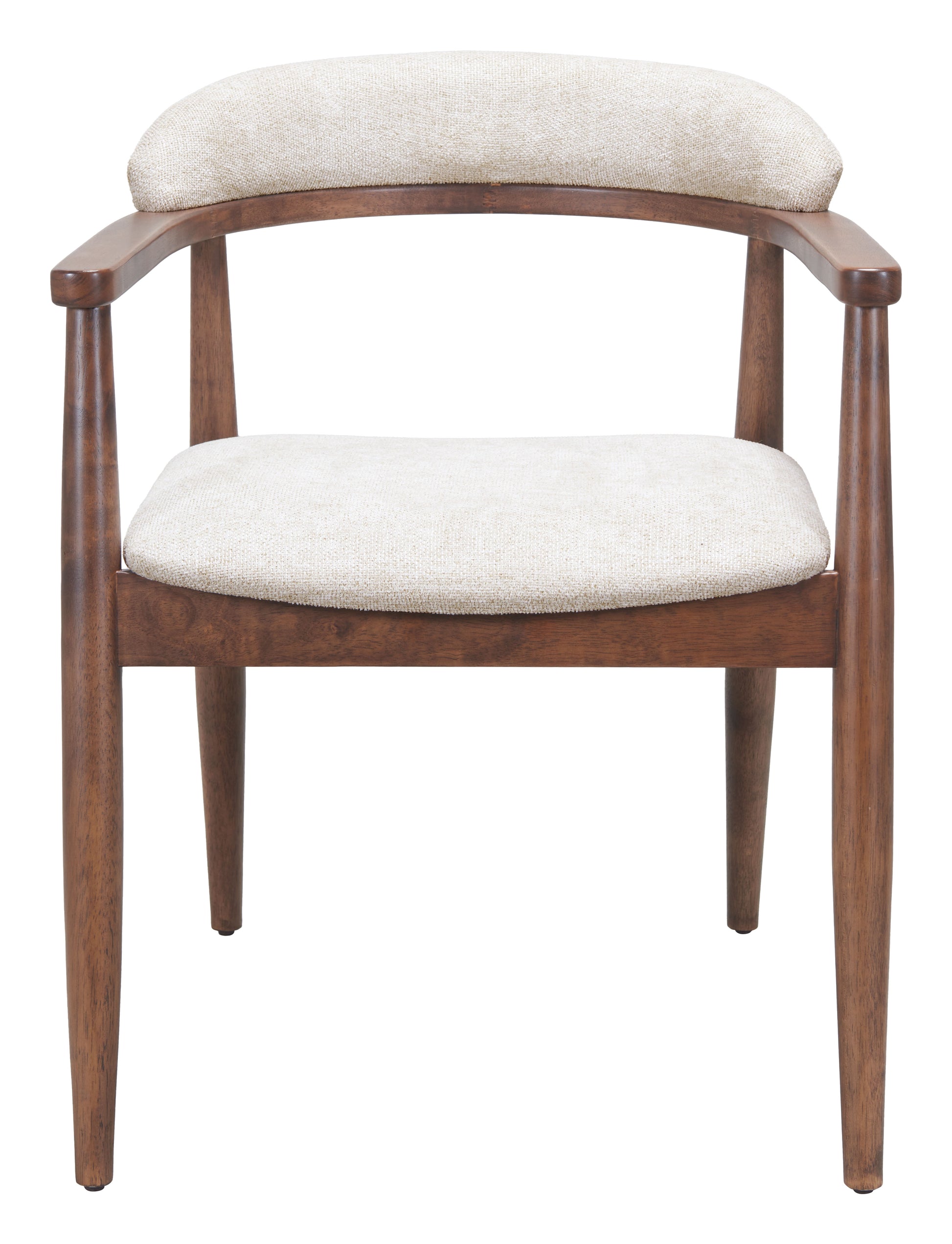 Goka Dining Chair Beige & Walnut style shot 2