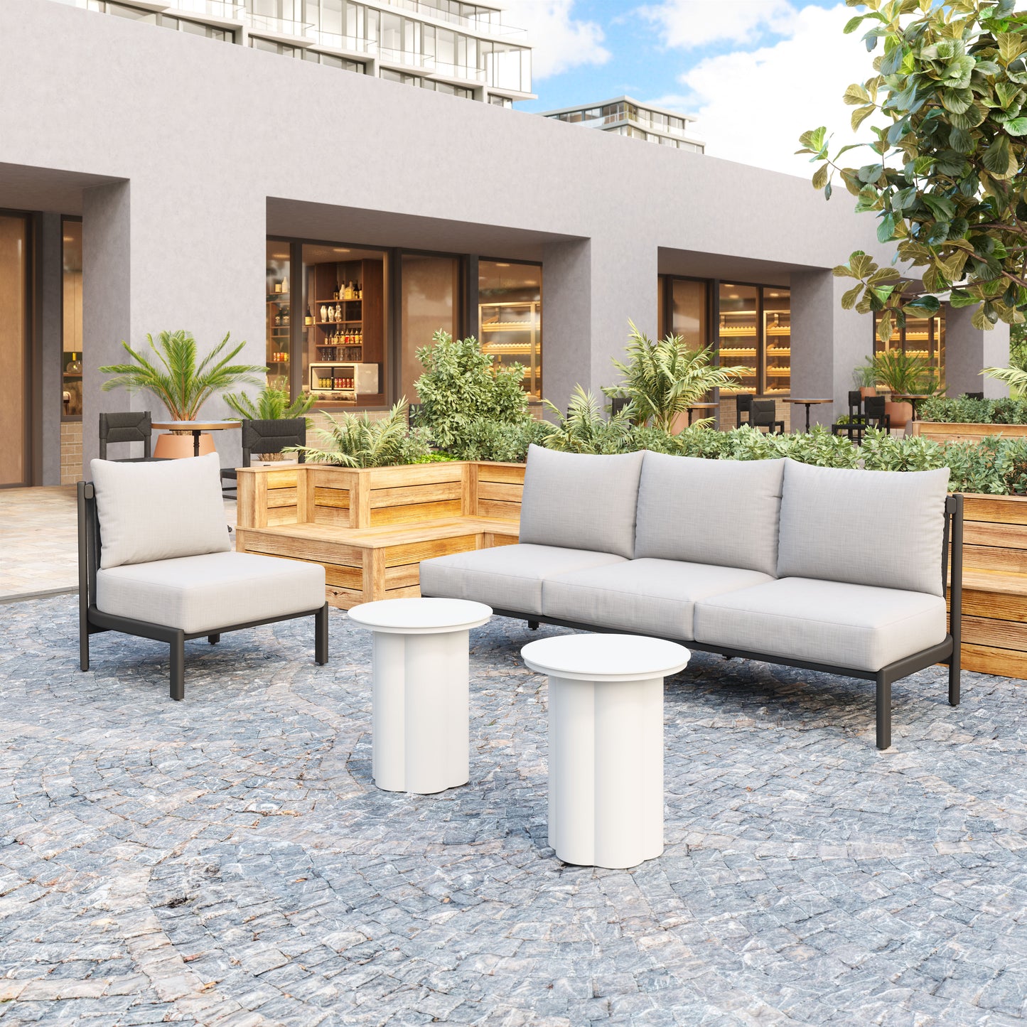 Horizon Accent Chair Gray style shot 2
