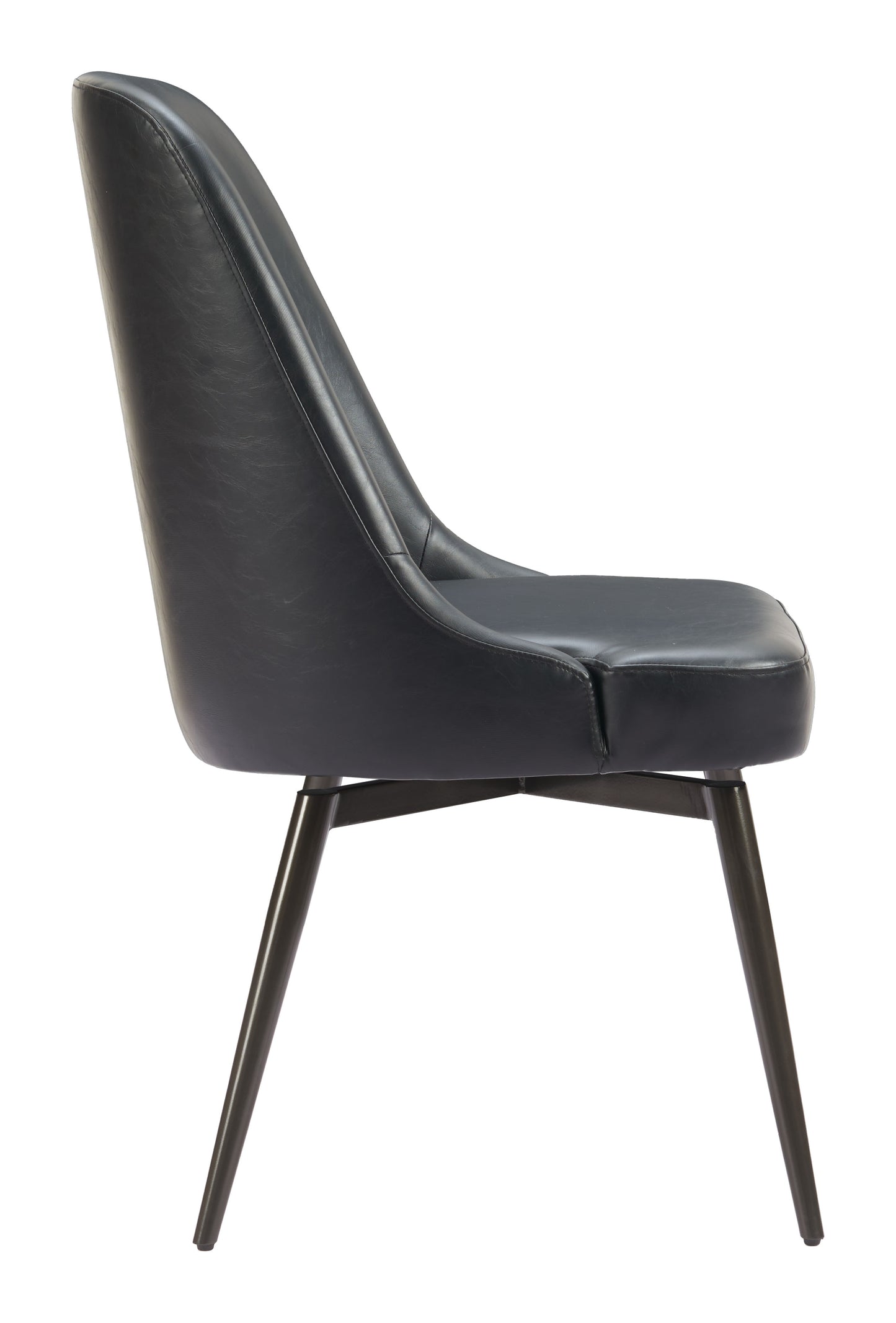 Keppel Swivel Dining Chair (Set of 2) Black style shot 1