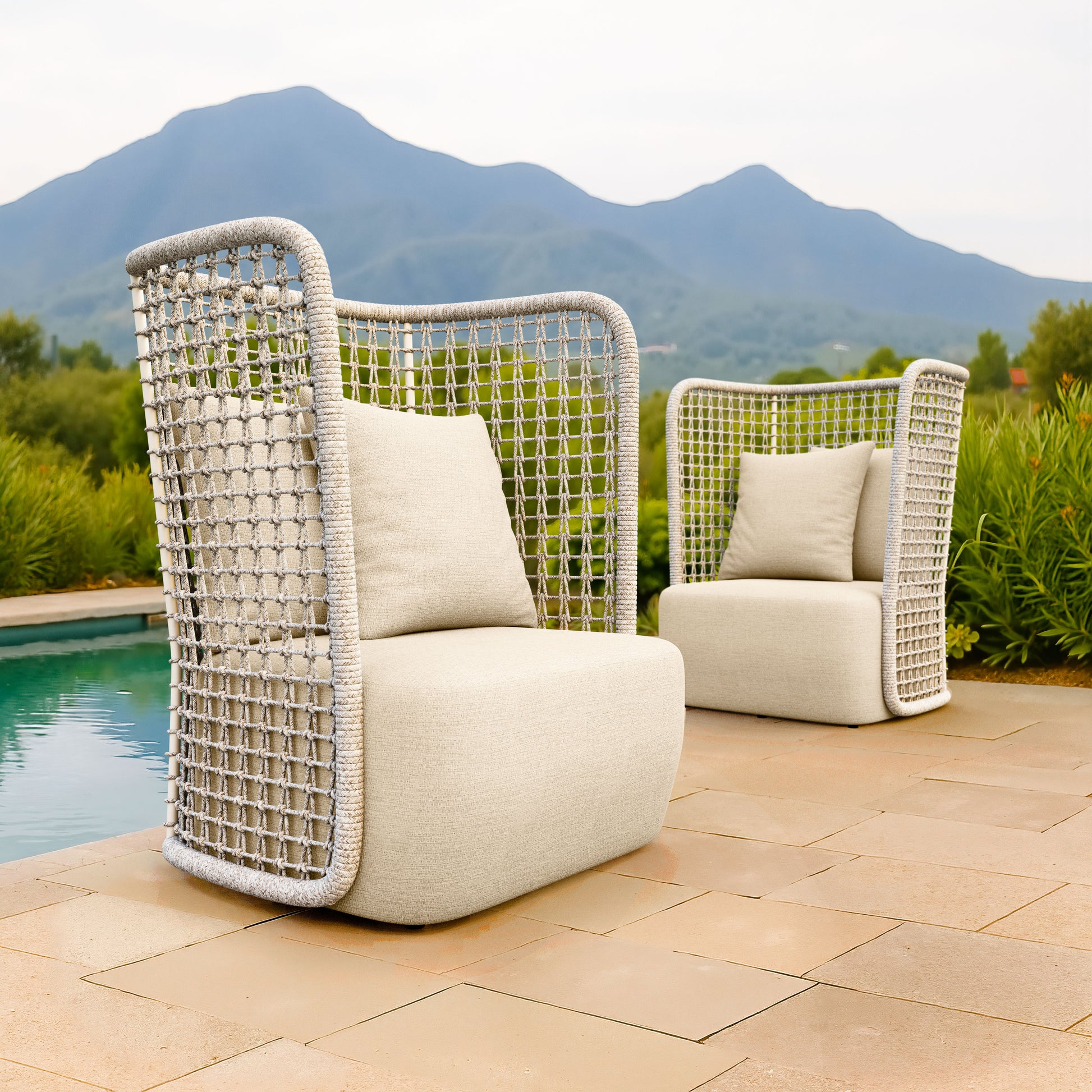 Hudu Accent Chair Beige style shot 1