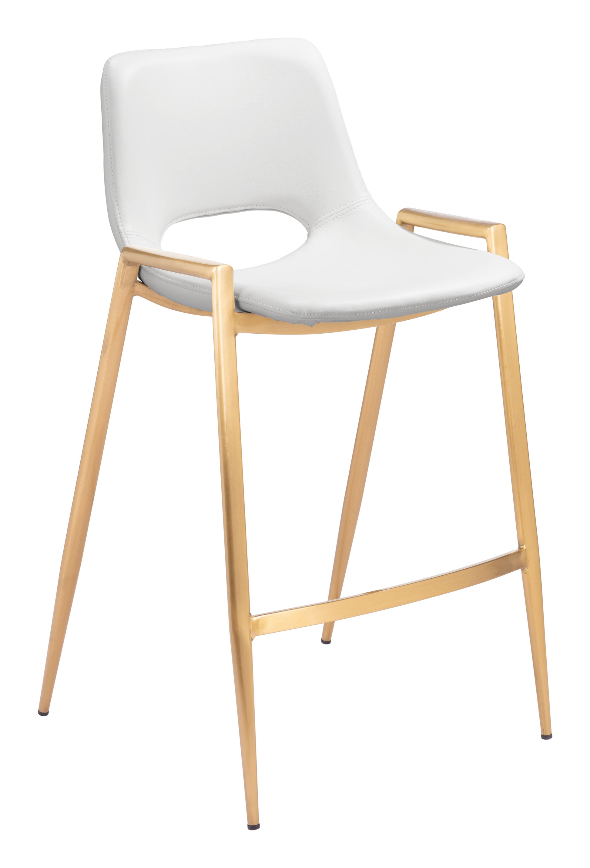 Desi Counter Stool (Set of 2) White & Gold style shot 2