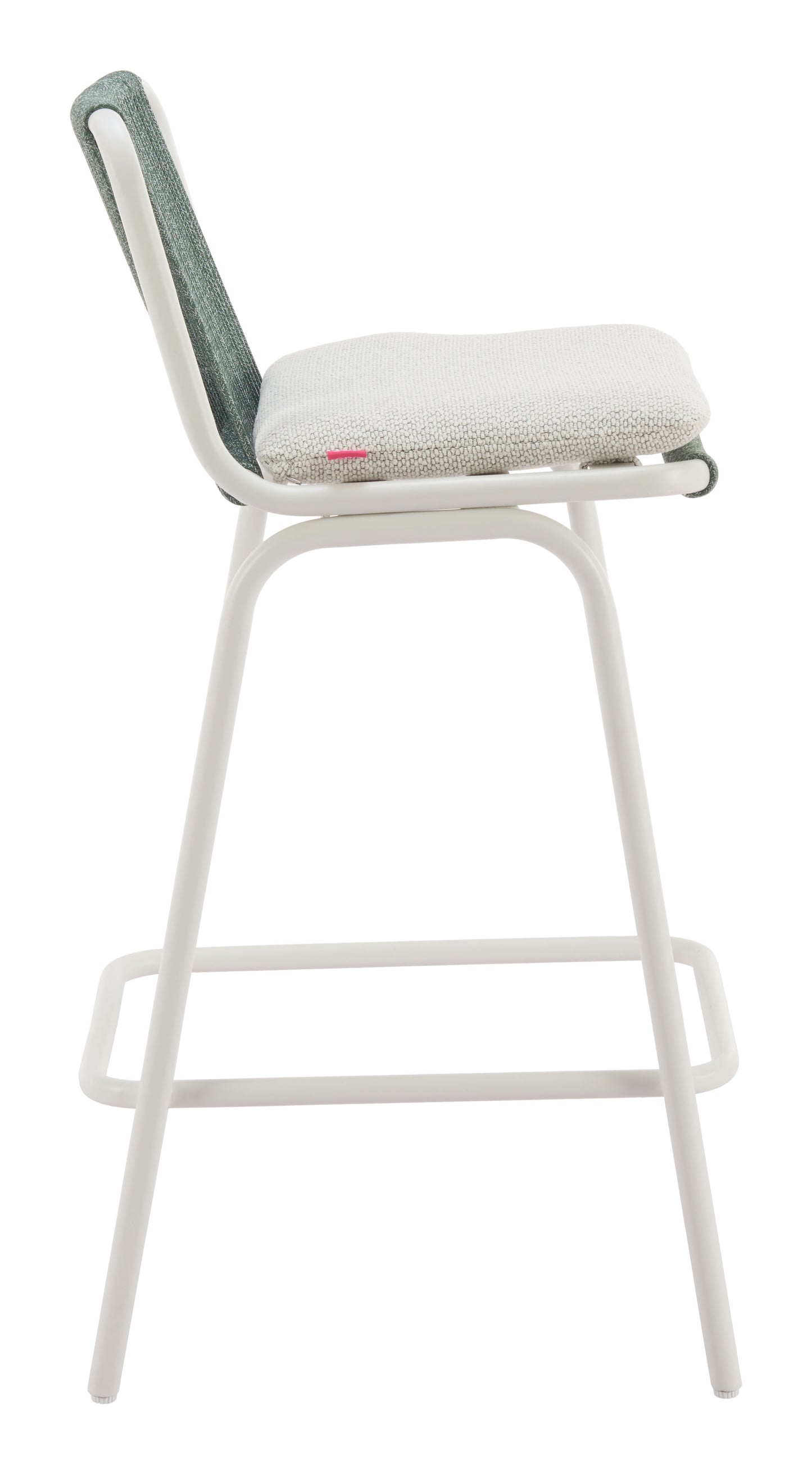 Luft Barstool (Set of 2) White & Green style shot 2