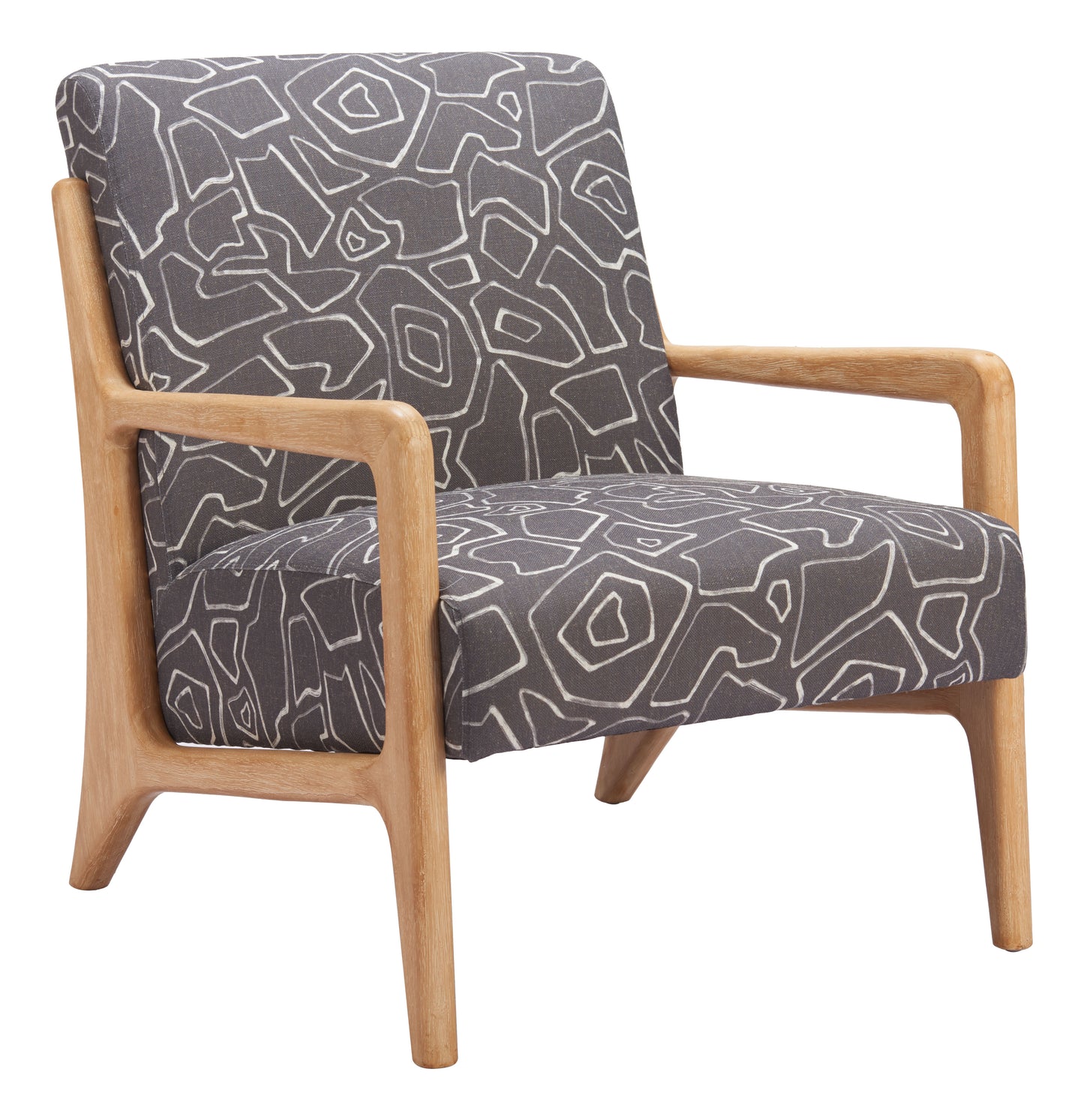 Runa Accent Chair Gray & Natural style shot 1
