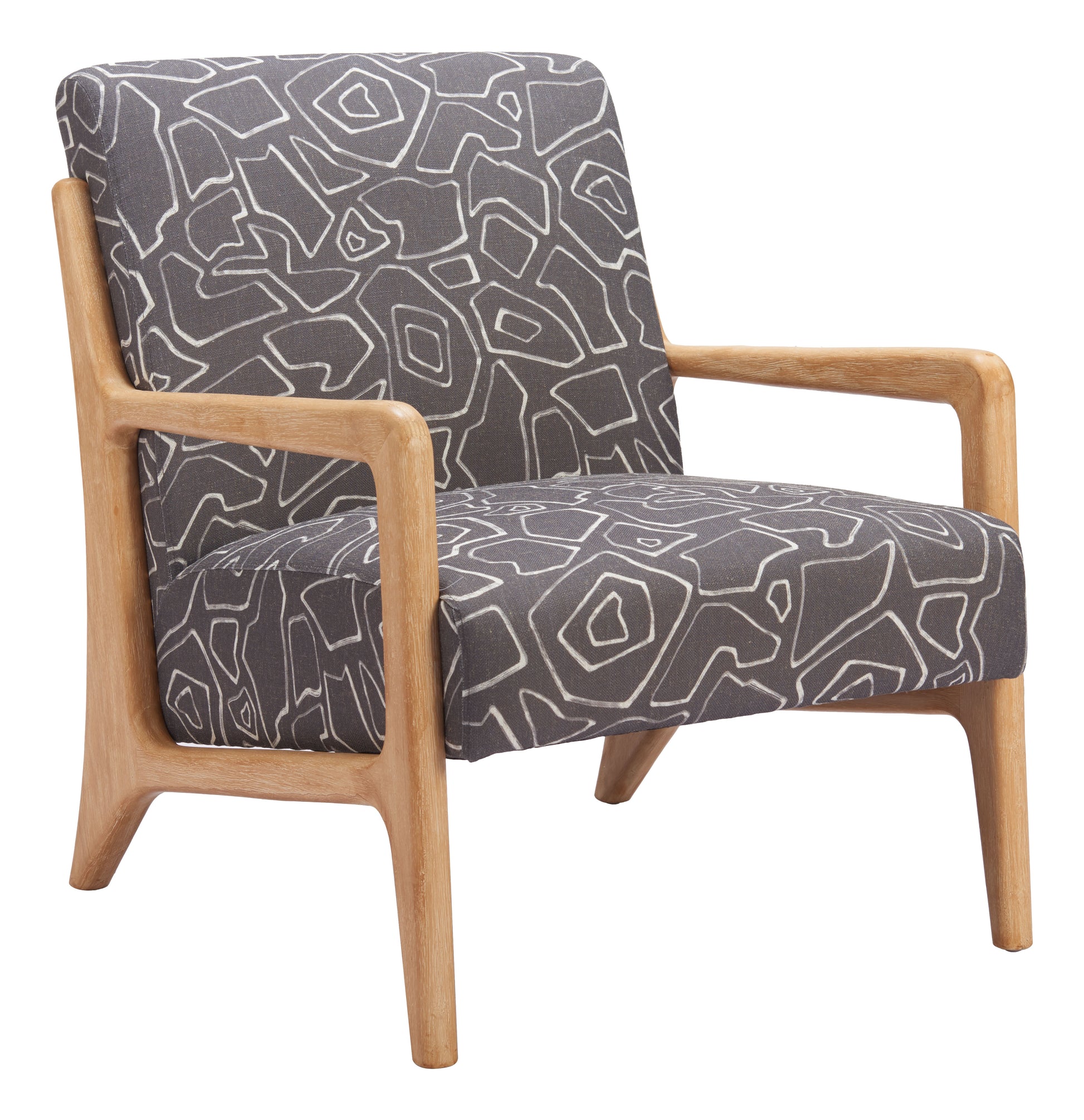 Runa Accent Chair Gray & Natural style shot 1