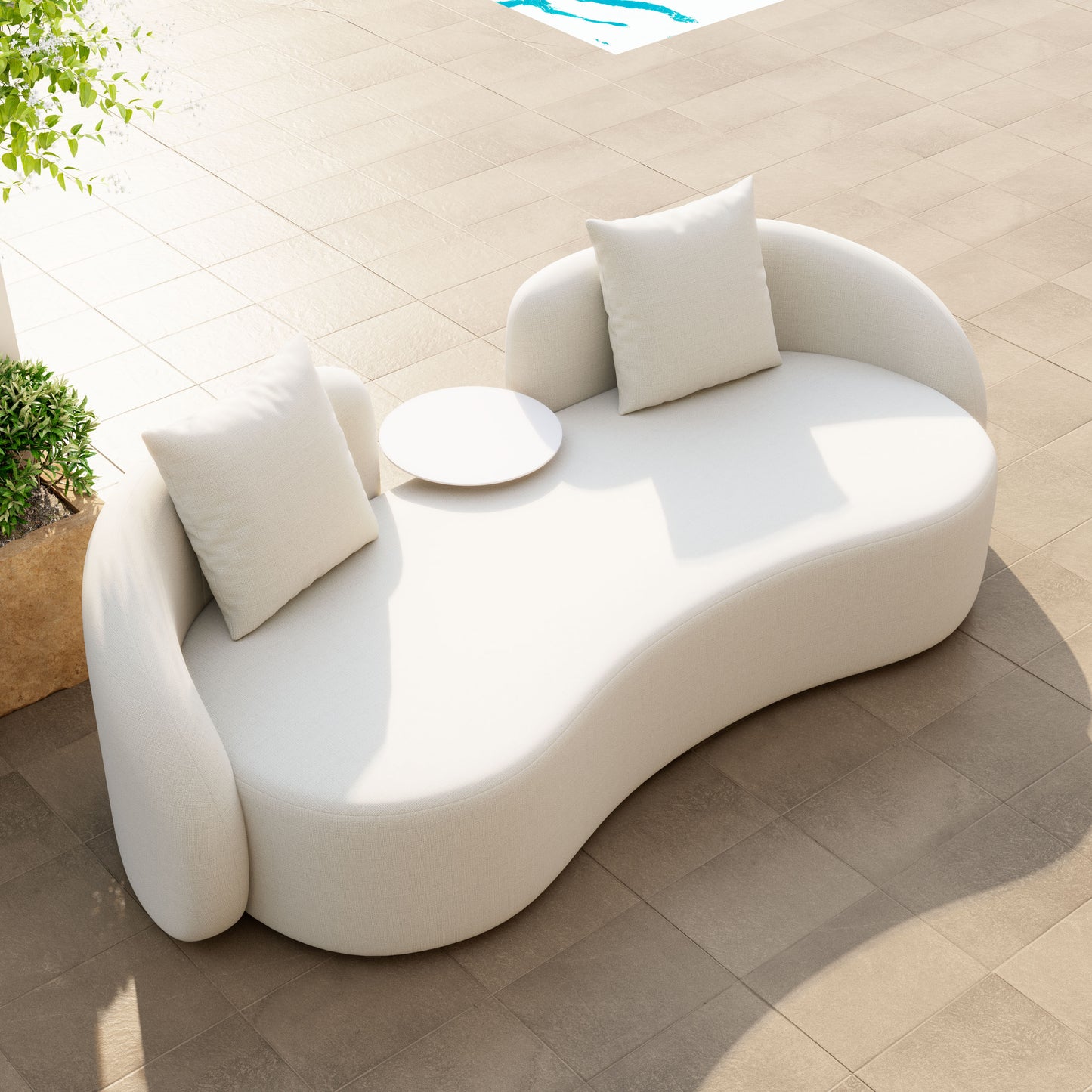 Sunny Isles Loveseat Beige style shot 1