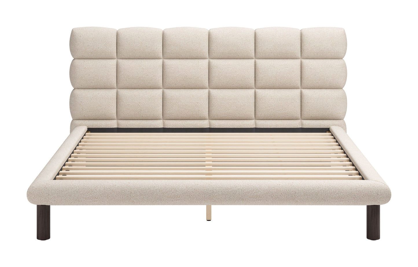 Placid King Bed Beige style shot 2