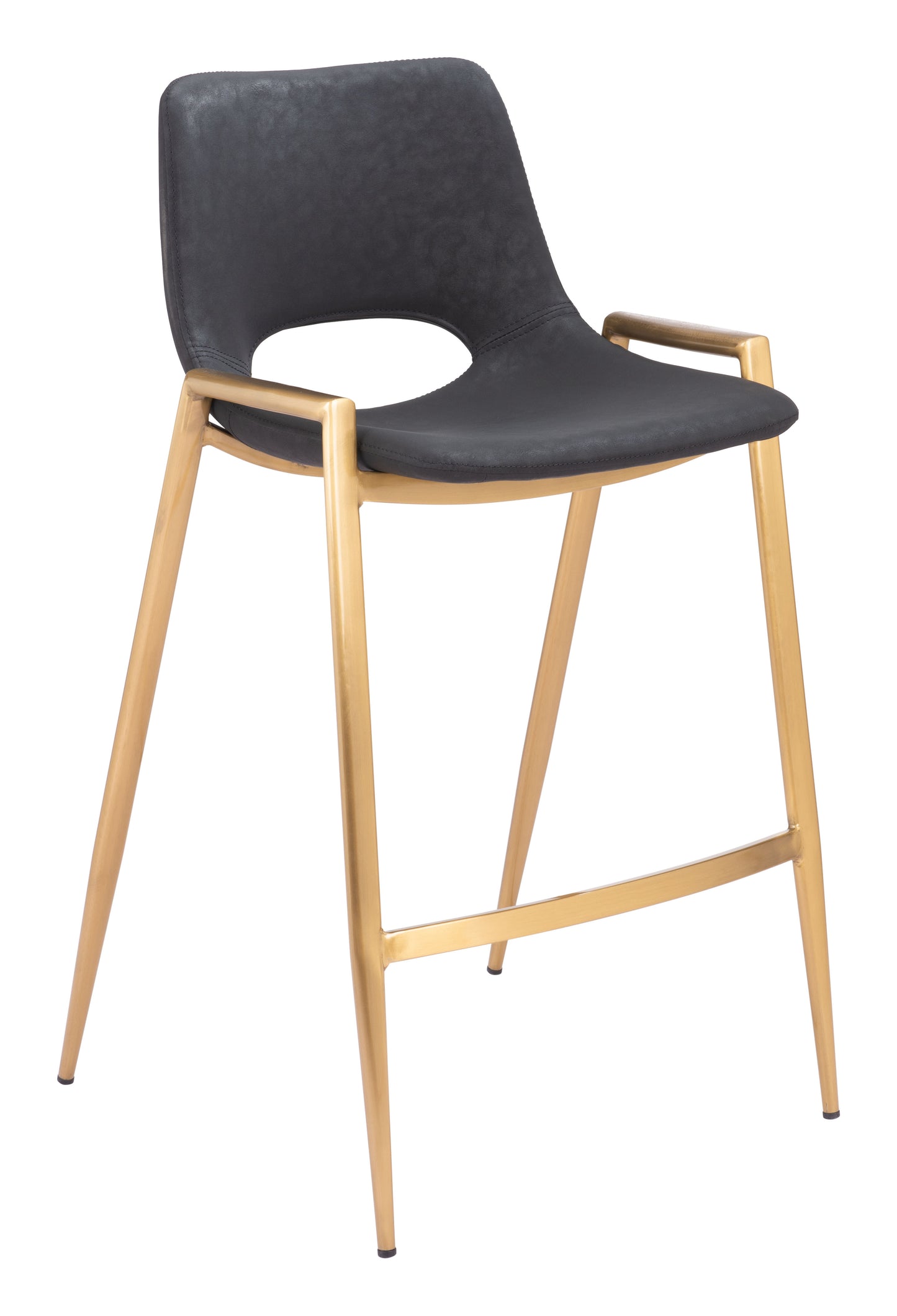Desi Counter Stool (Set of 2) Black & Gold style shot 2