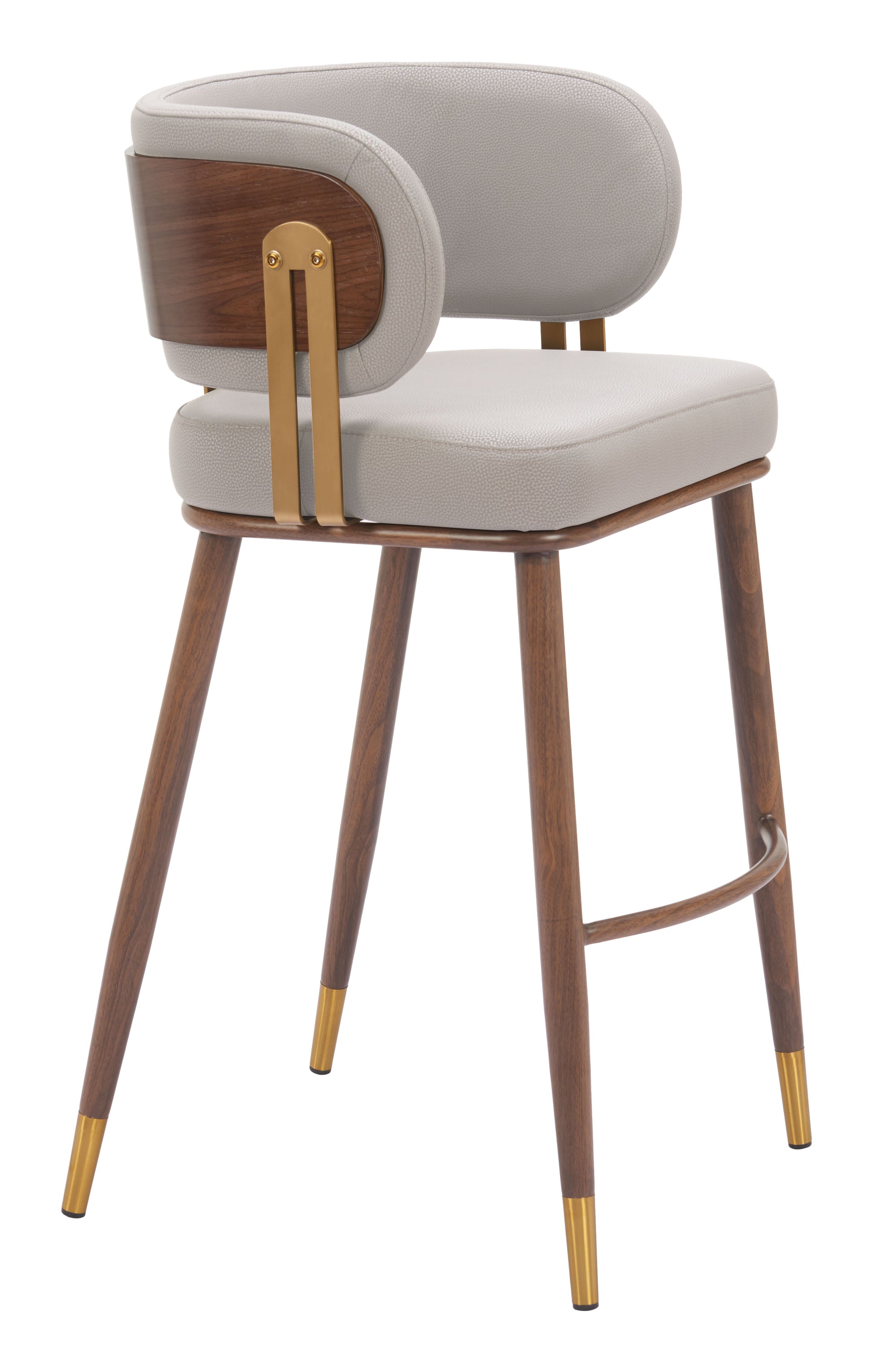 Brew Barstool Beige & Walnut style shot 2