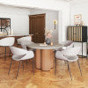 Limay Dining Chair (Set of 2) Beige & Walnut style shot 1