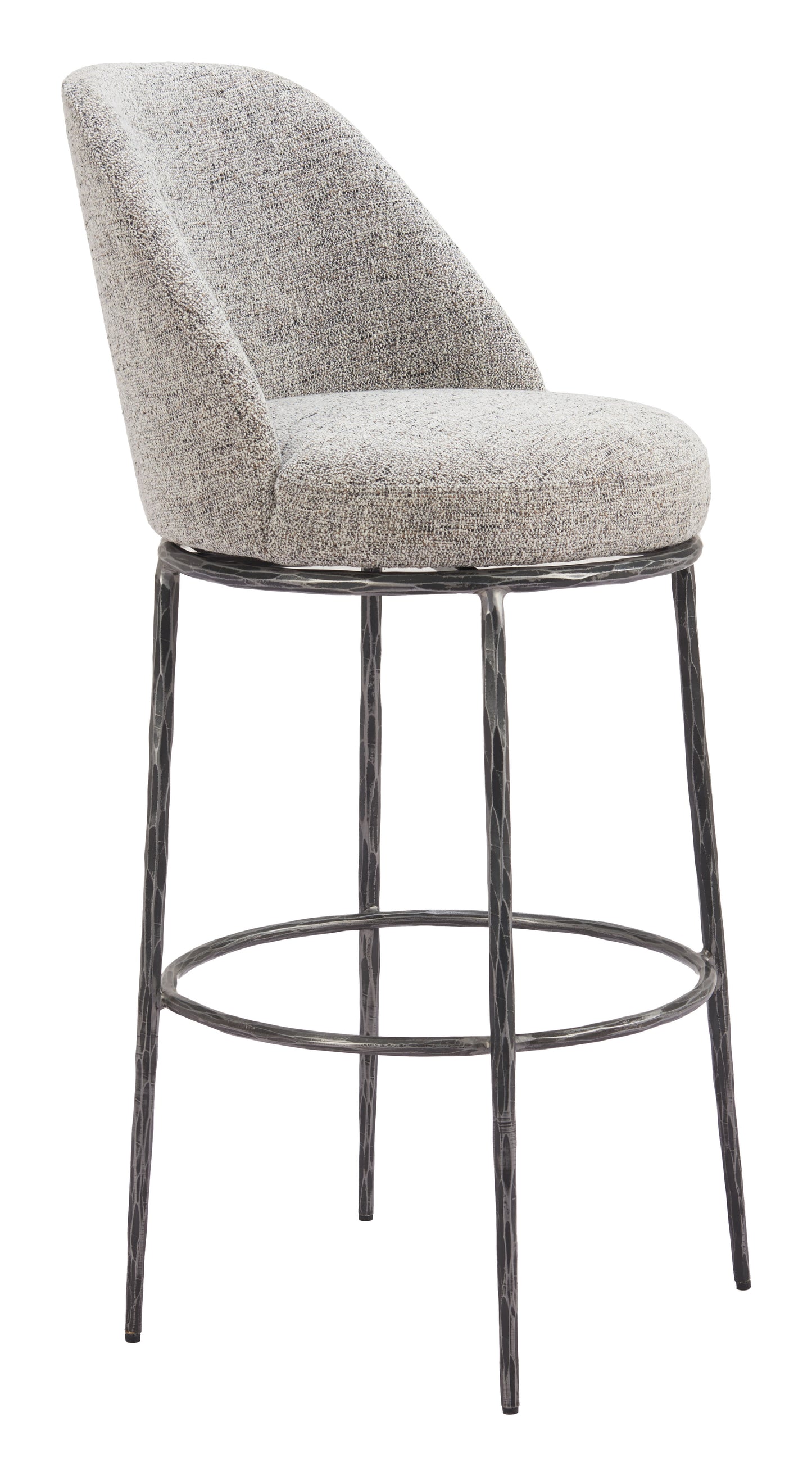 Nordhavn Swivel Barstool Gray style shot 1