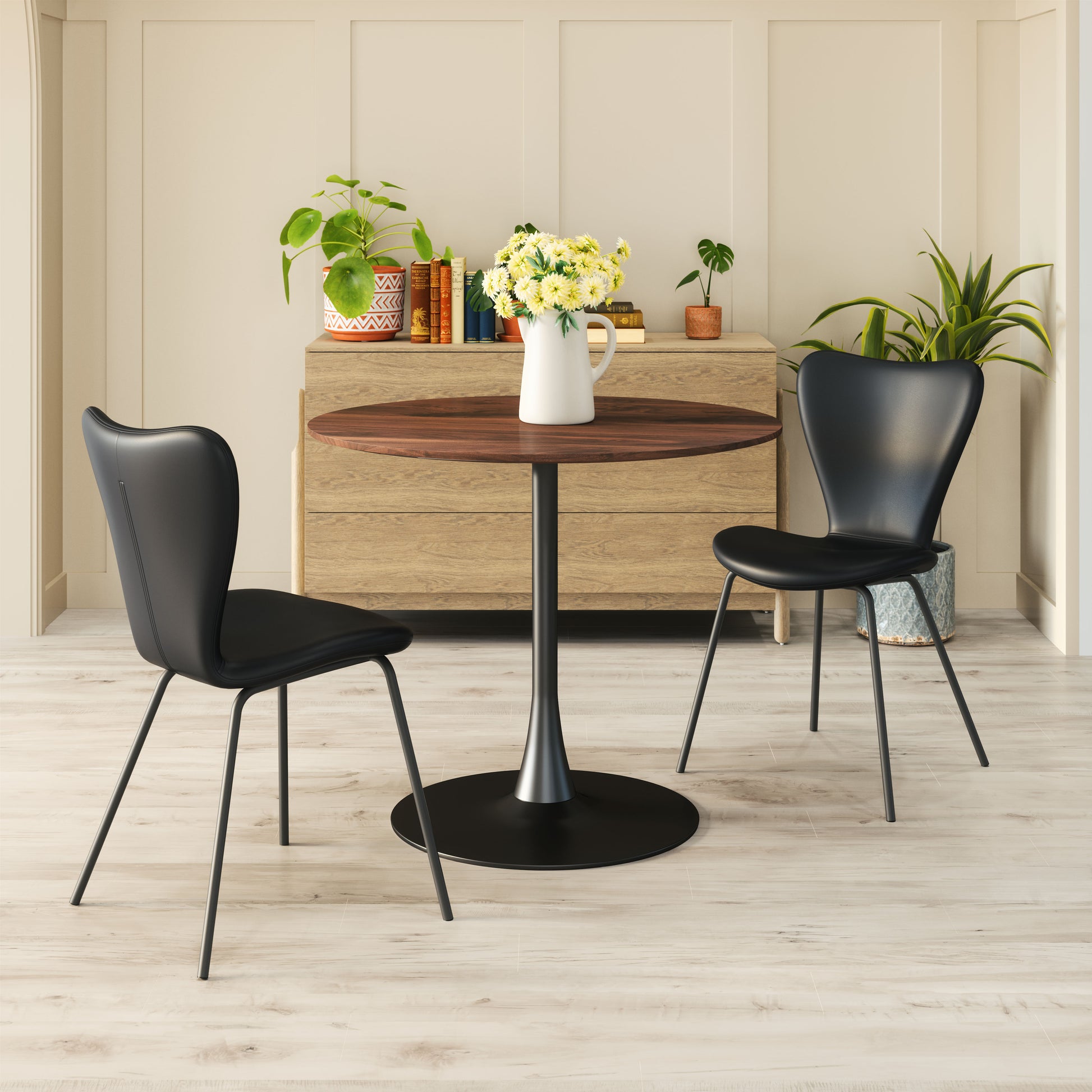 Opus Dining Table Brown & Black style shot 2
