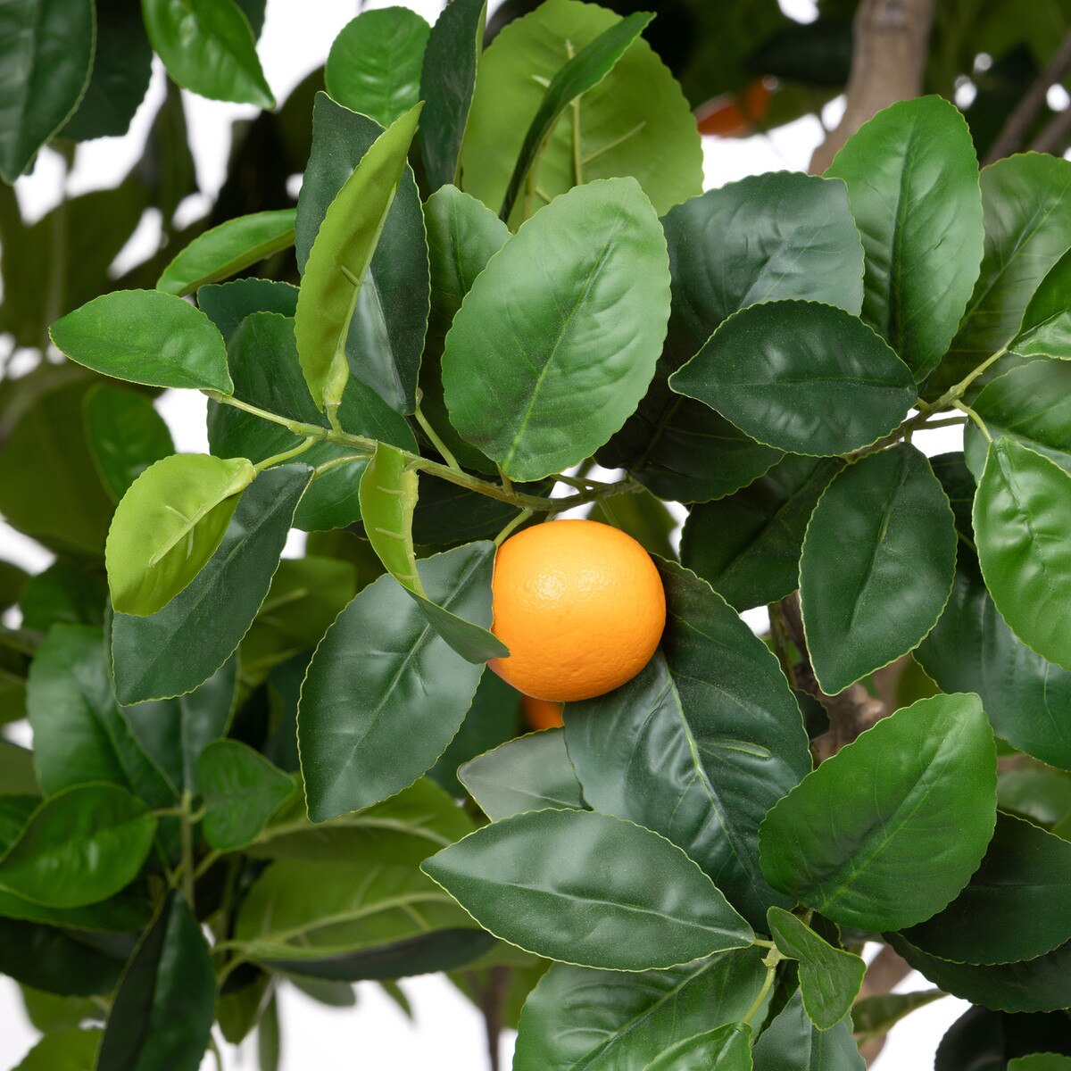 Faux Orange Tree with Weighted Black Pot, 98" style shot 2