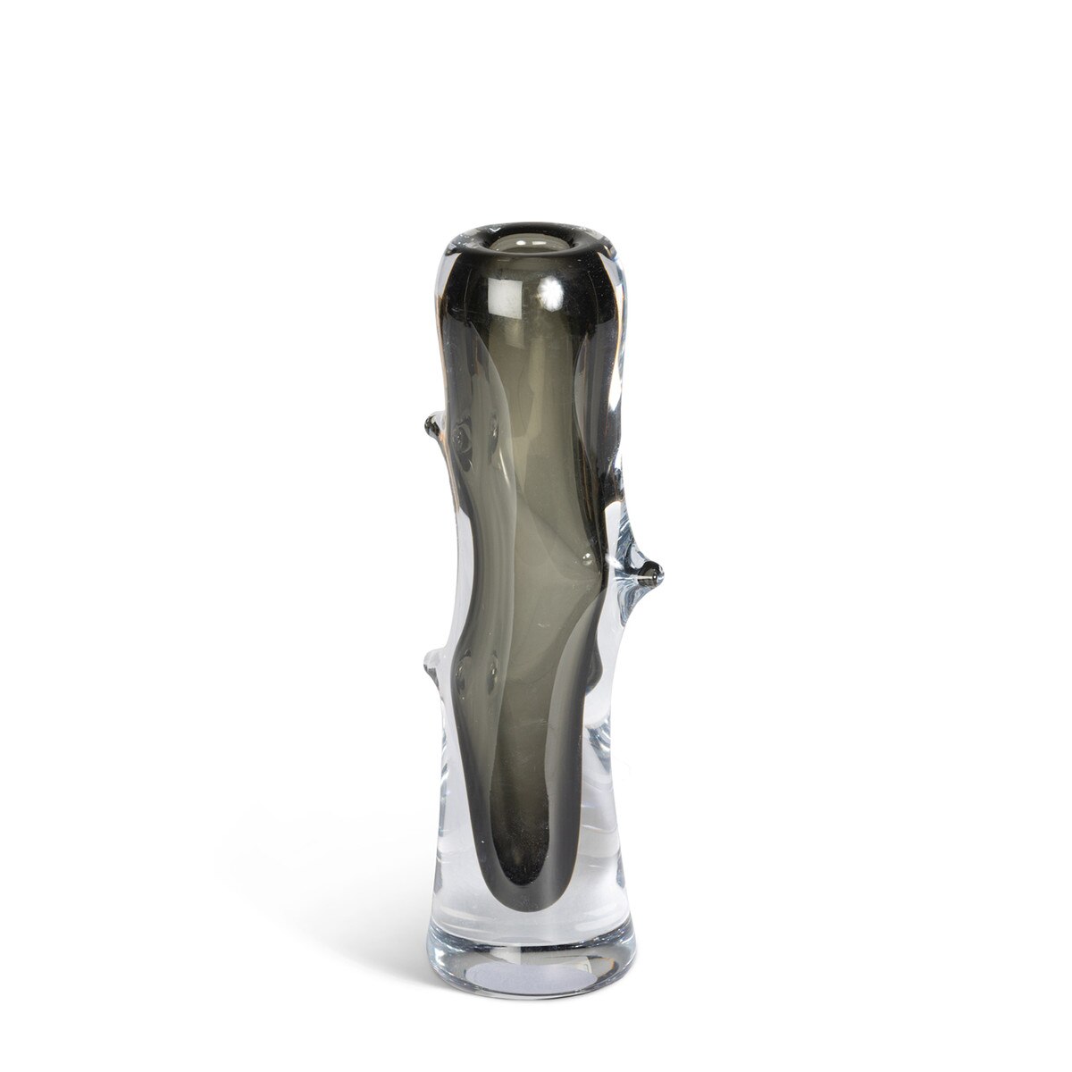 Willow Glass Vase, Medium, Charcoal style shot 2