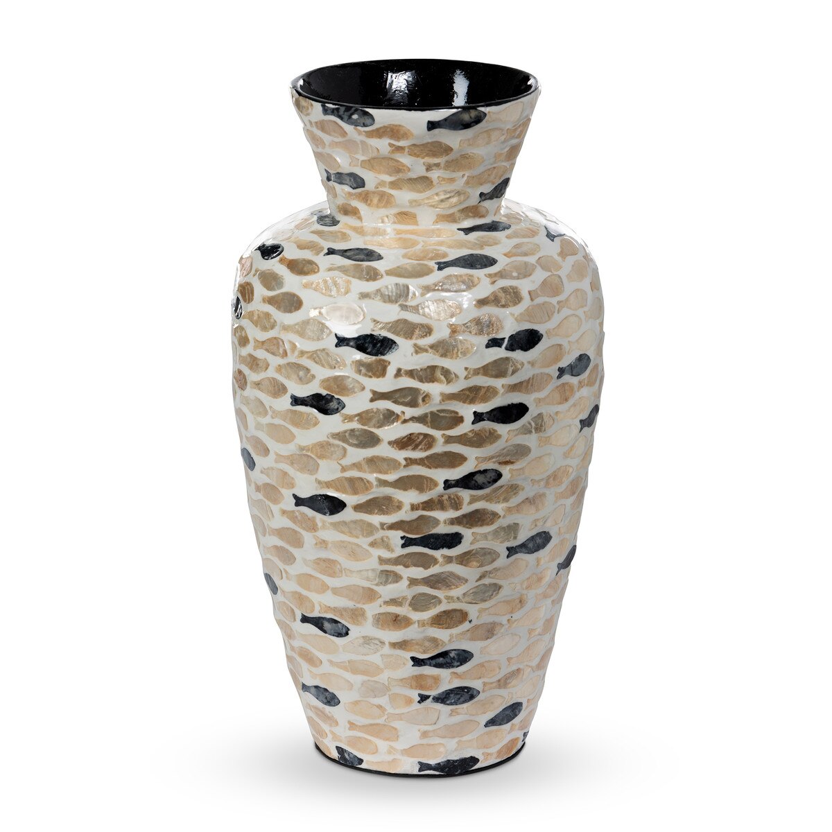 Capraia Coast Vase, Capiz, Nautical style shot 1