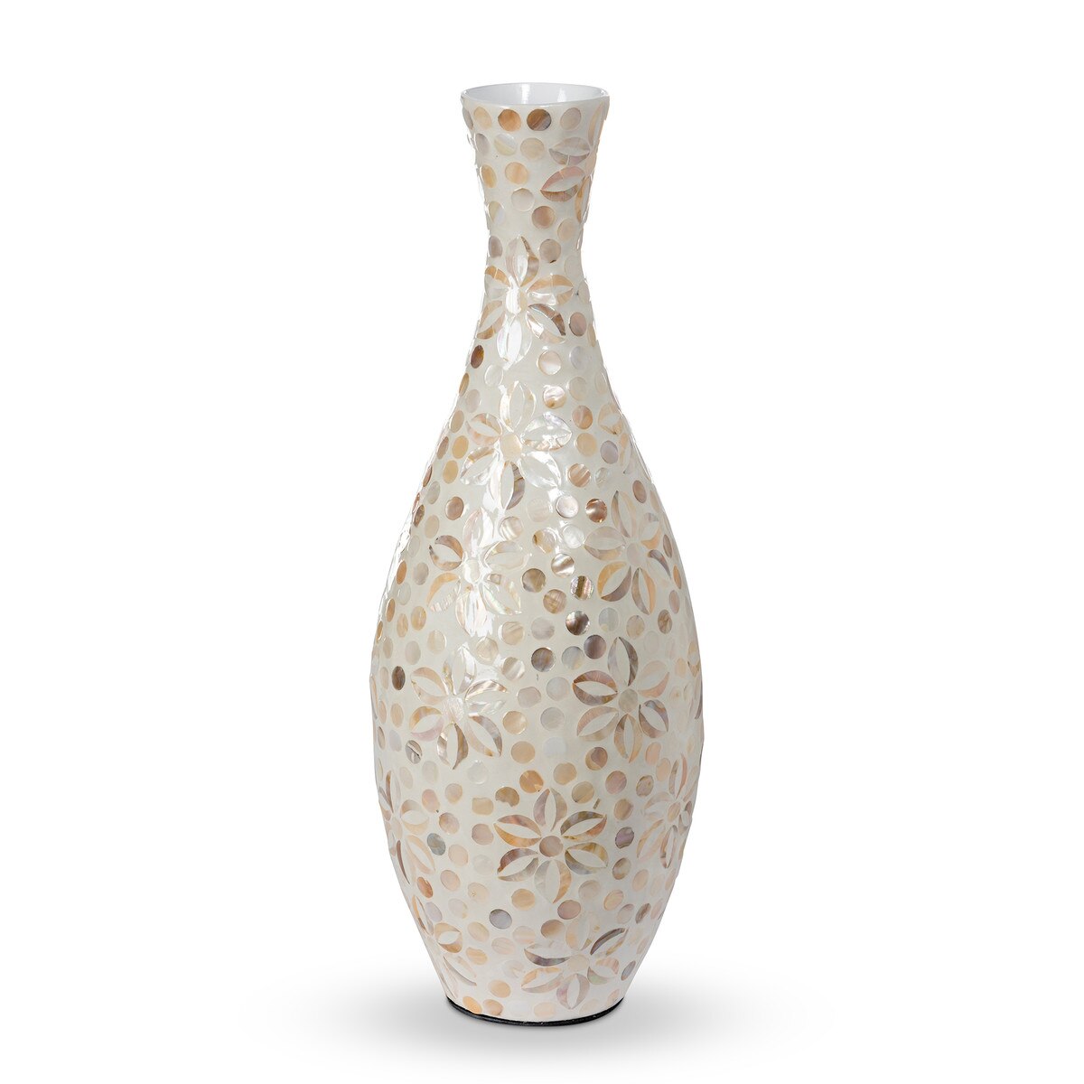 Capraia Coast Tall Floral Vase, Mother of Pearl style shot 1