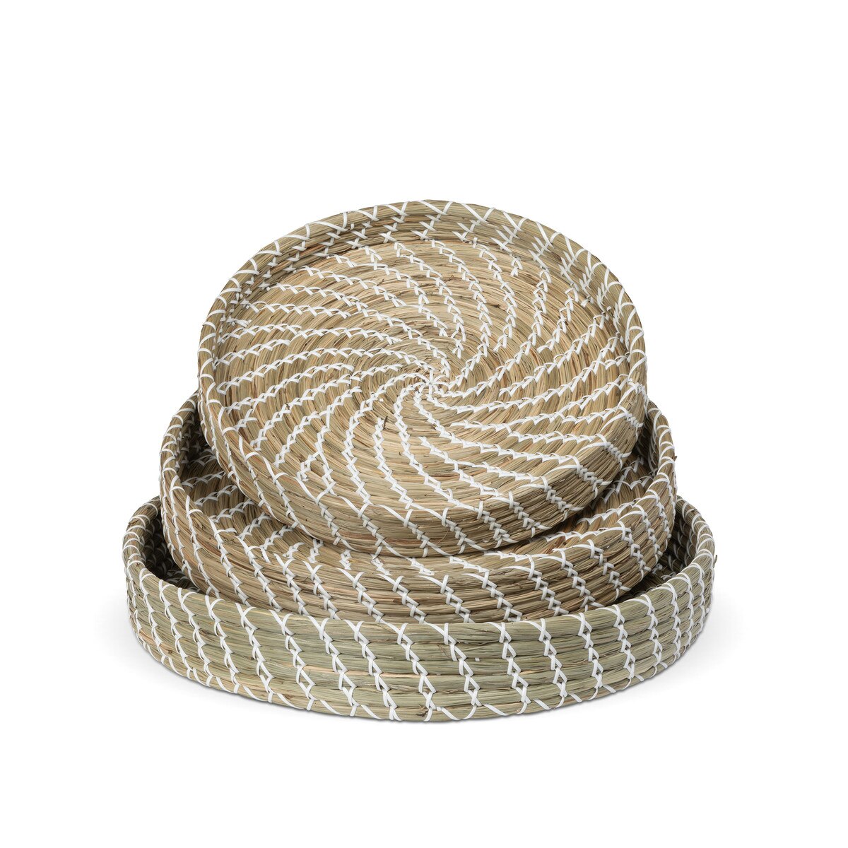Capraia Coast Round Decorative Trays, Set of 3 style shot 2