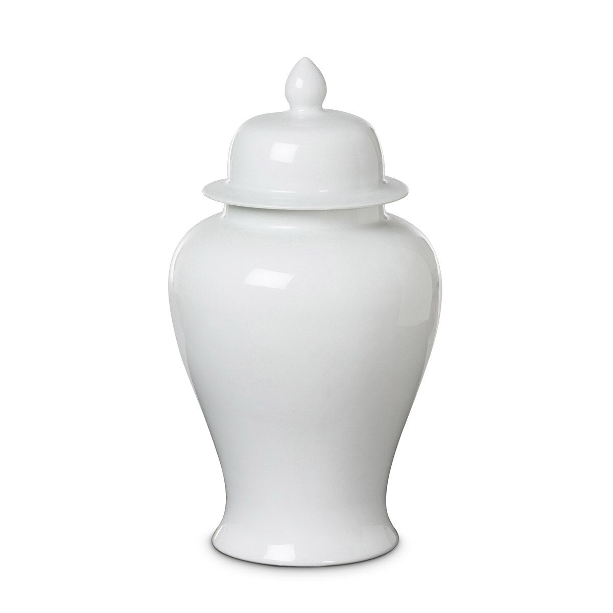Imperial Ceramic Ginger Jar, Ivory, Large style shot 1