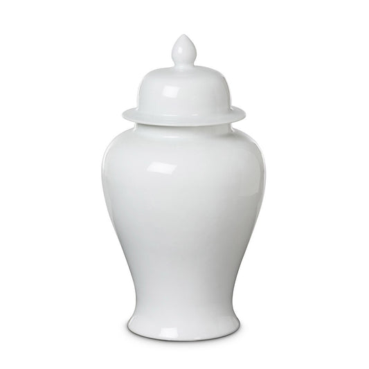 Imperial Ceramic Ginger Jar, Ivory, Large style shot 1
