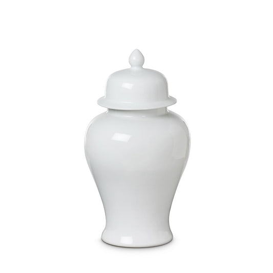 Imperial Ceramic Ginger Jar, Ivory, Small style shot 1