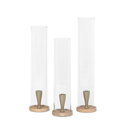 Harrison Candle Holder, Travertine, Set of 3 style shot 1