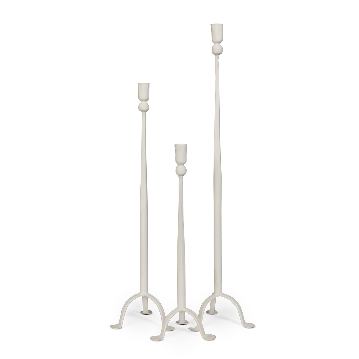 Timeless Taper Candle Holder, Cream, Medium style shot 2