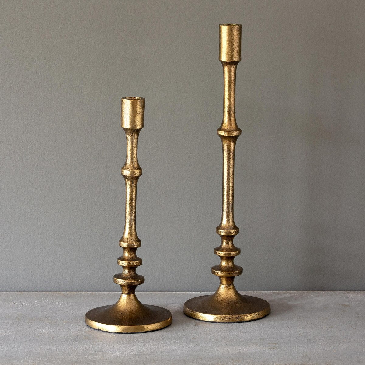 Cast Aluminum Classic Candle Stick, Medium style shot 2