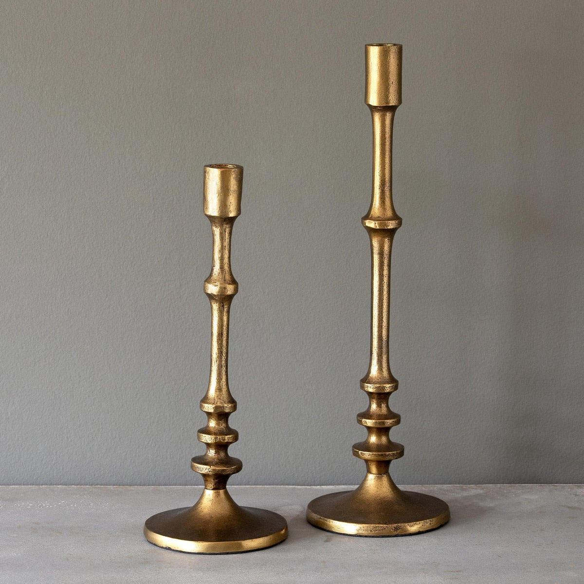 Cast Aluminum Classic Candle Stick, Tall style shot 2