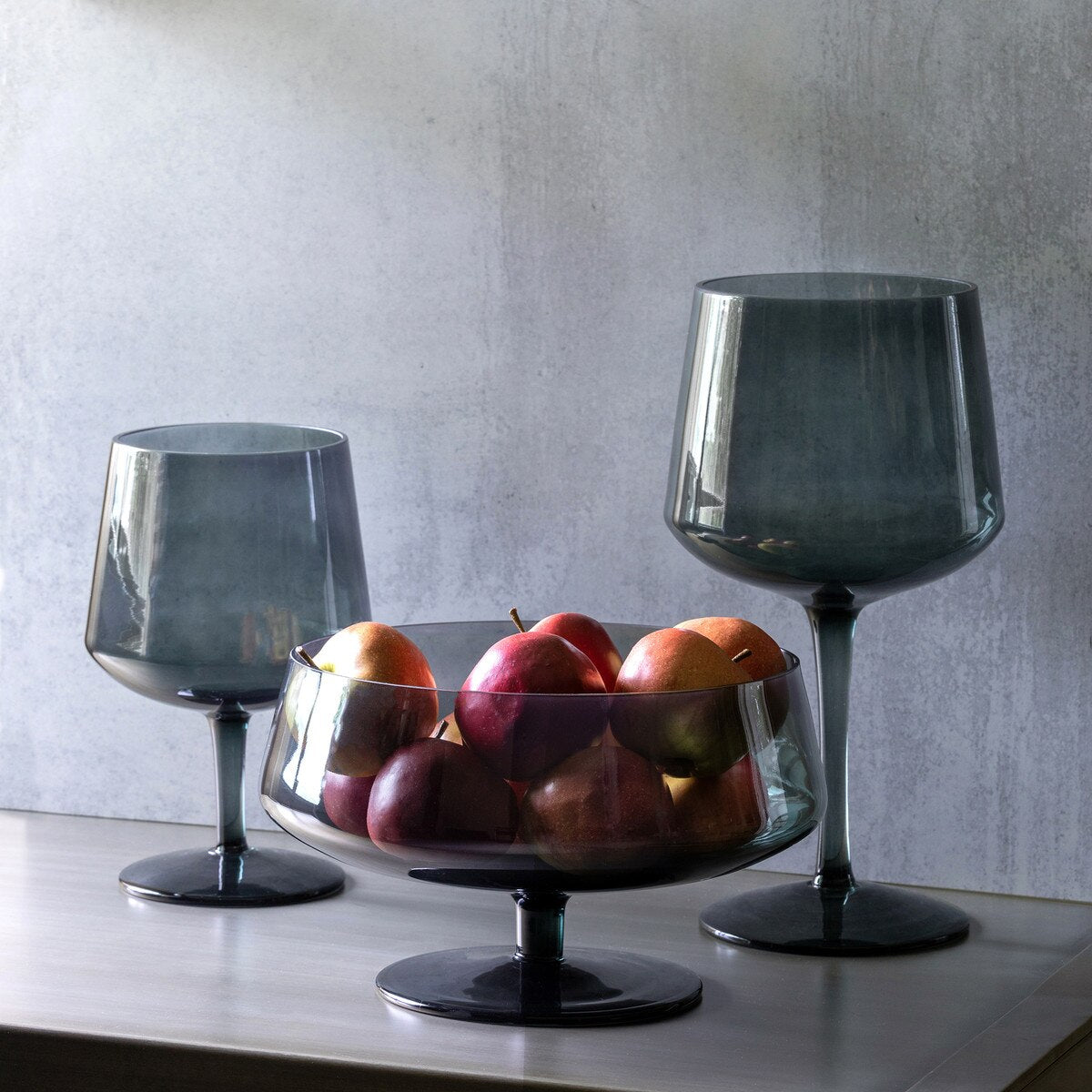 Florian Smoke Glass Short Stemmed Bowl style shot 2