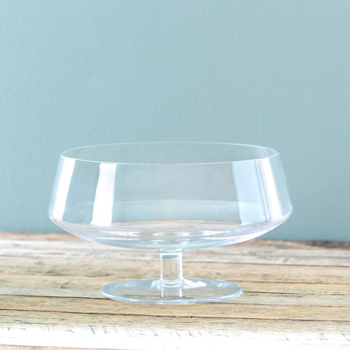 Basia Glass Stemmed Low Bowl style shot 1